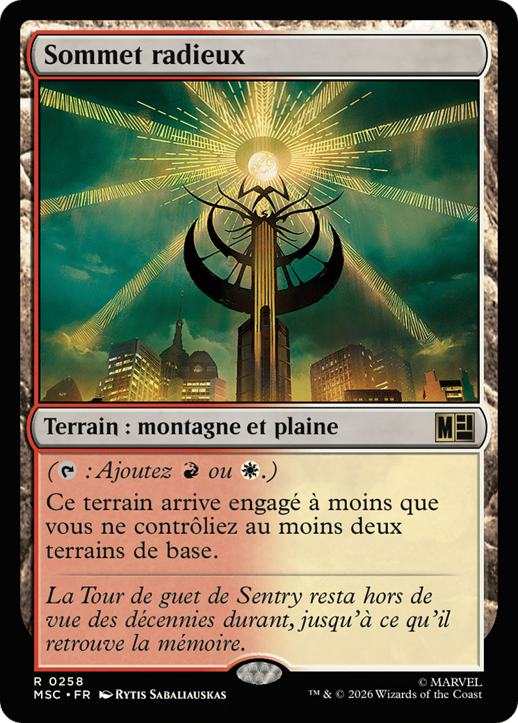 Sommet radieux — Marvel Super Heroes Commander — Magic: The Gathering