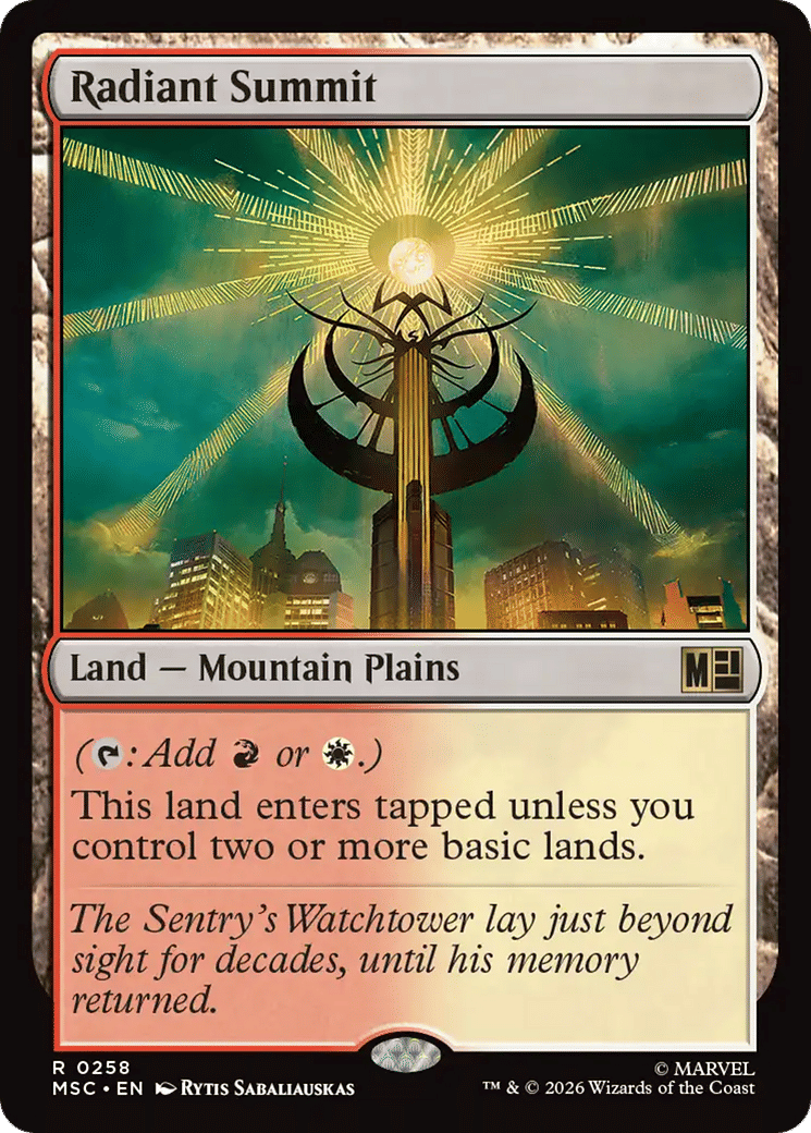 Radiant Summit — Marvel Super Heroes Commander — Magic: The Gathering