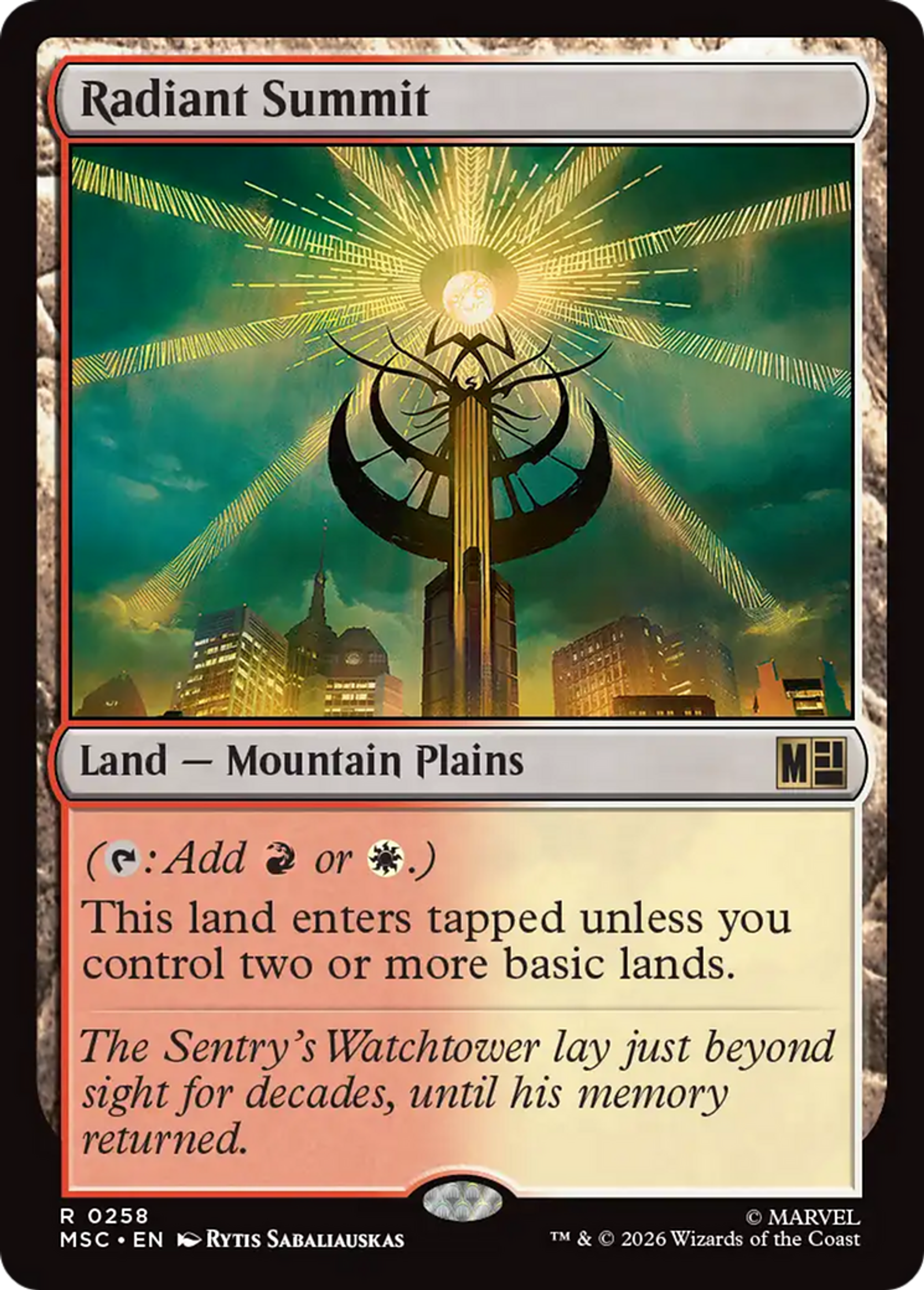 Radiant Summit — Marvel Super Heroes Commander — Magic: The Gathering