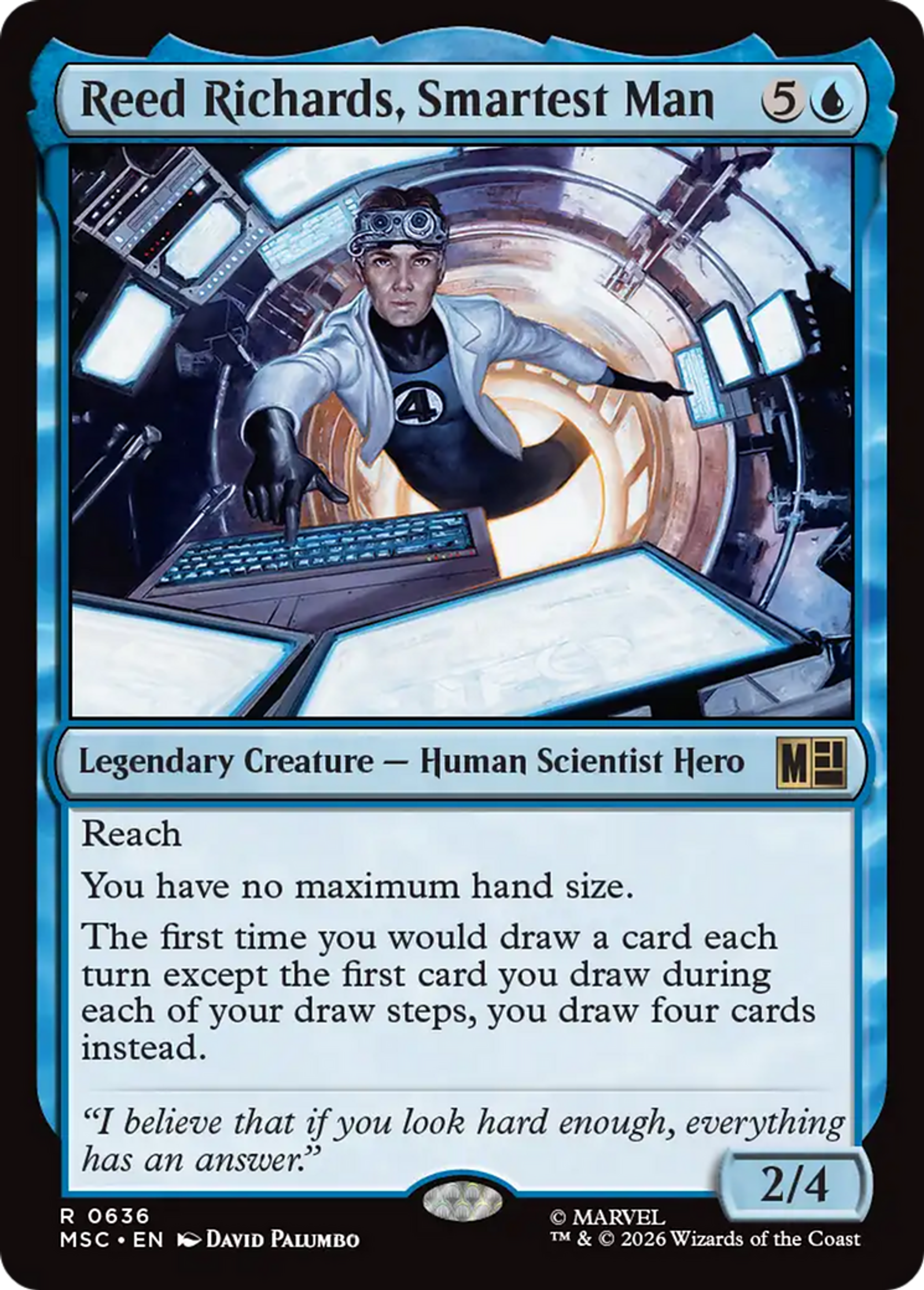 Reed Richards, Smartest Man — Marvel Super Heroes Commander — Magic: The Gathering