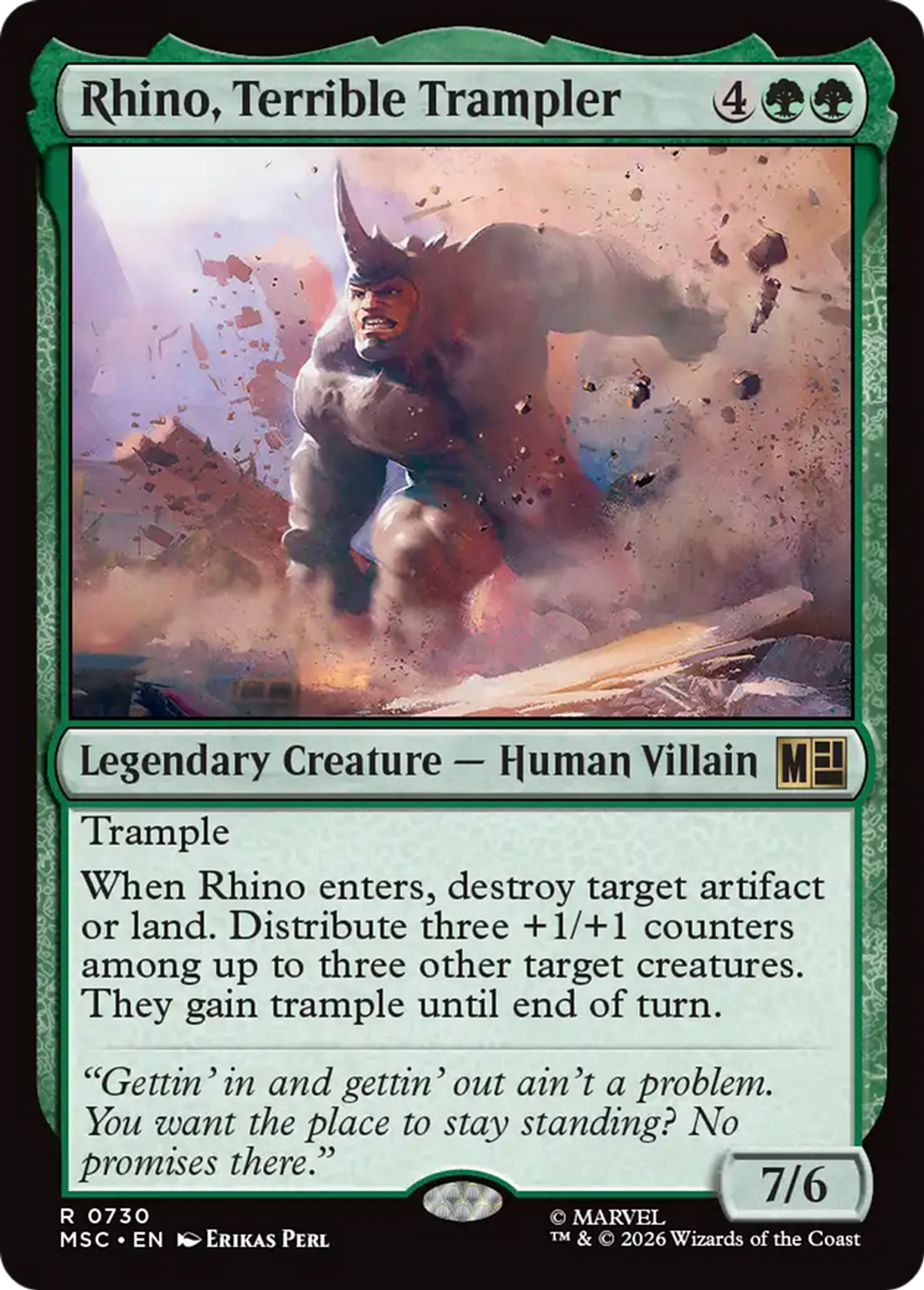 Rhino, Terrible Trampler — Marvel Super Heroes Commander — Magic: The Gathering