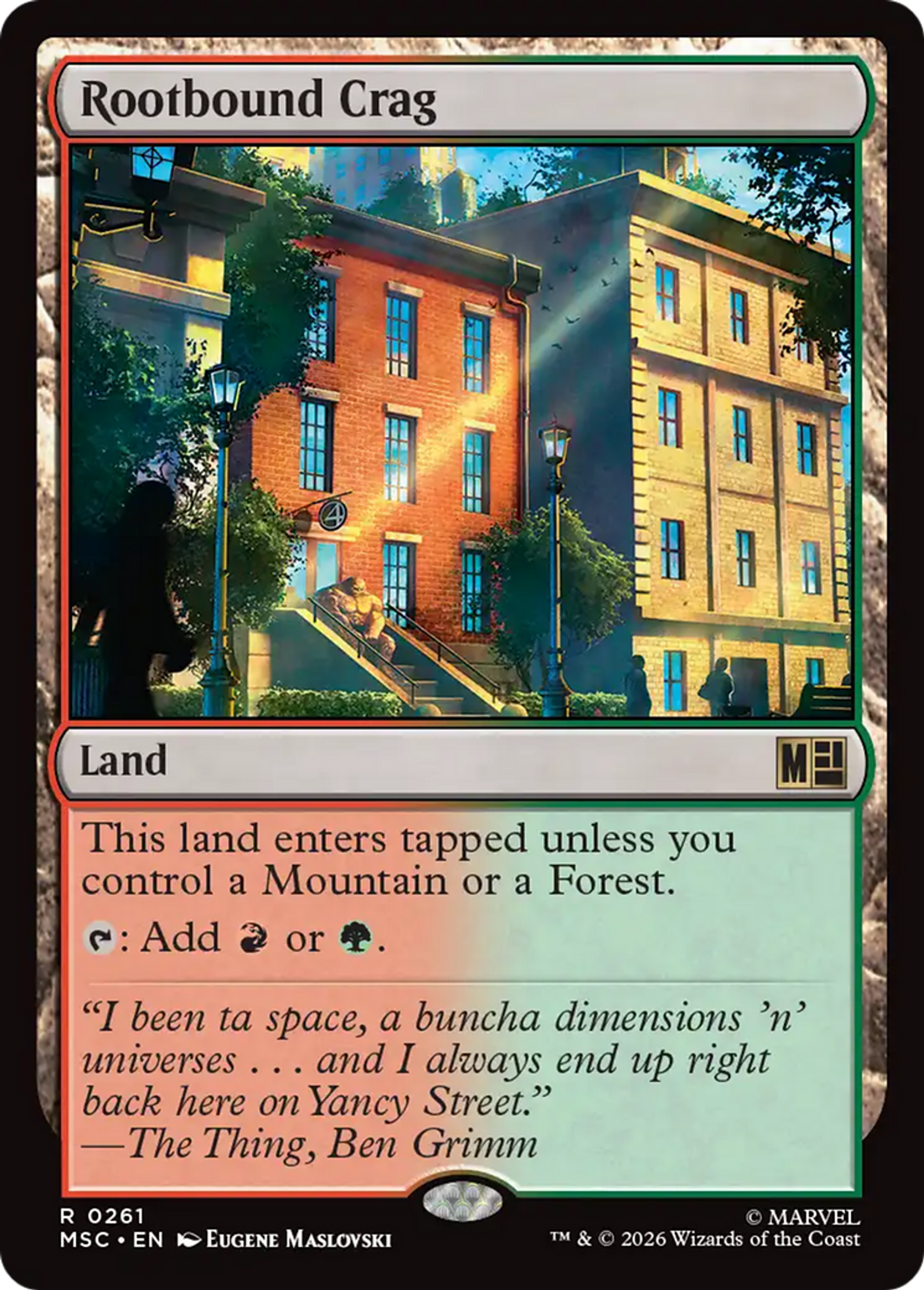 Rootbound Crag — Marvel Super Heroes Commander — Magic: The Gathering