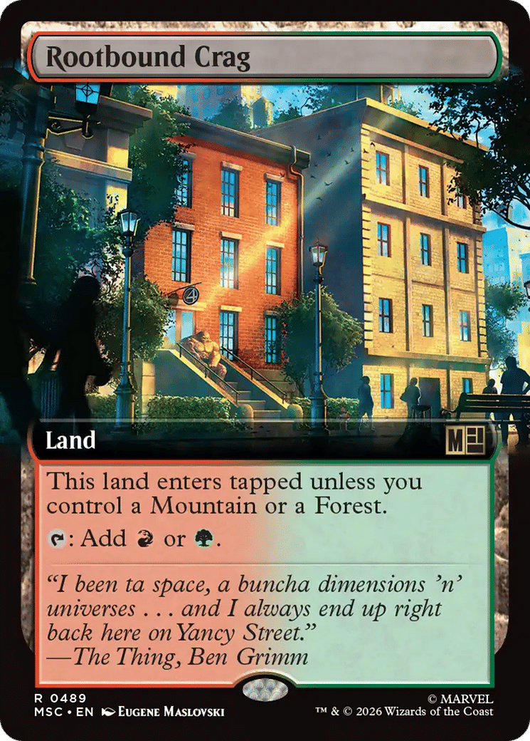 Rootbound Crag — Marvel Super Heroes Commander — Magic: The Gathering