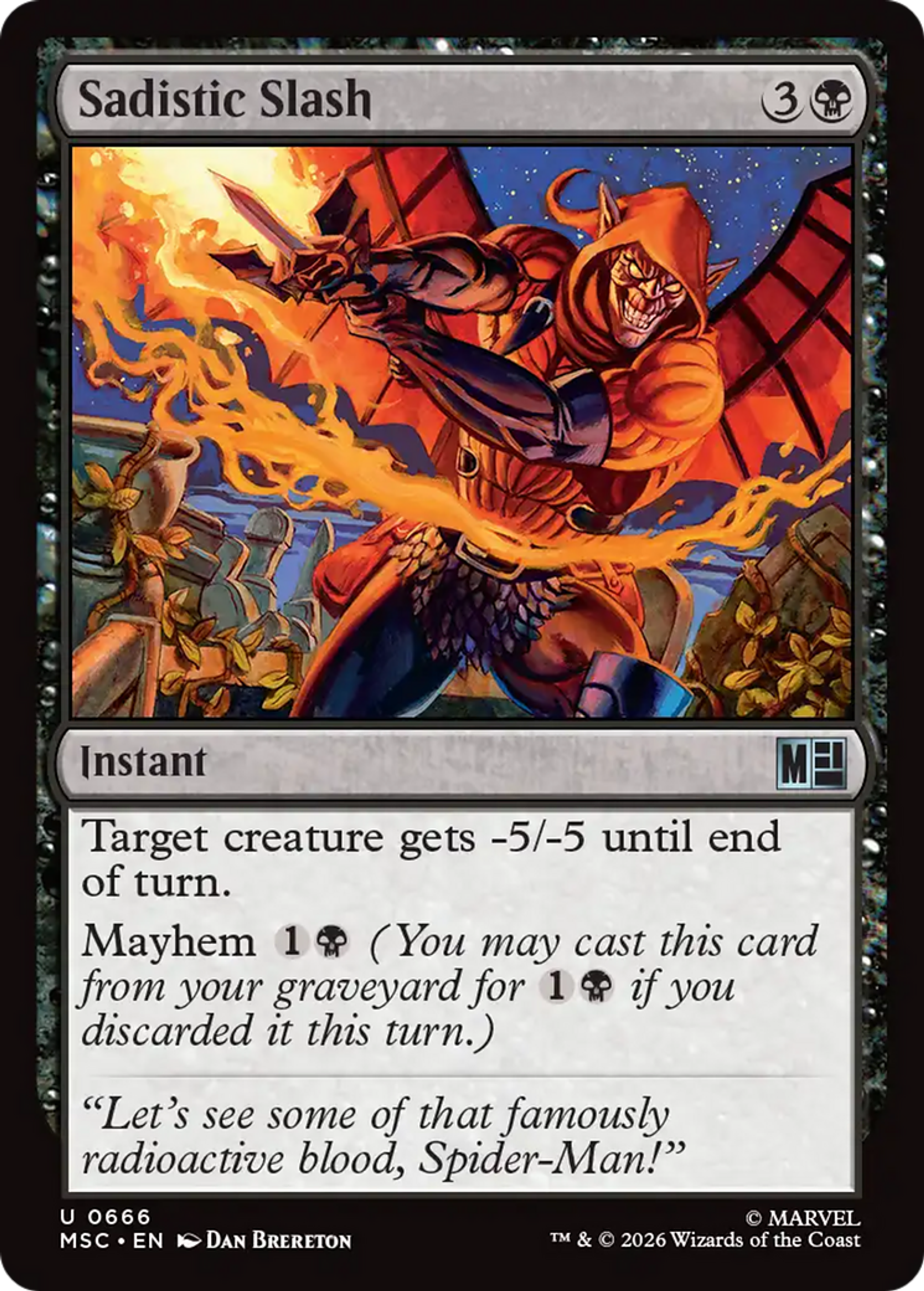 Sadistic Slash — Marvel Super Heroes Commander — Magic: The Gathering
