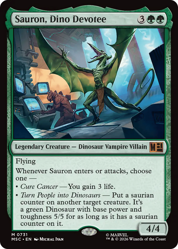 Sauron, Dino Devotee — Marvel Super Heroes Commander — Magic: The Gathering
