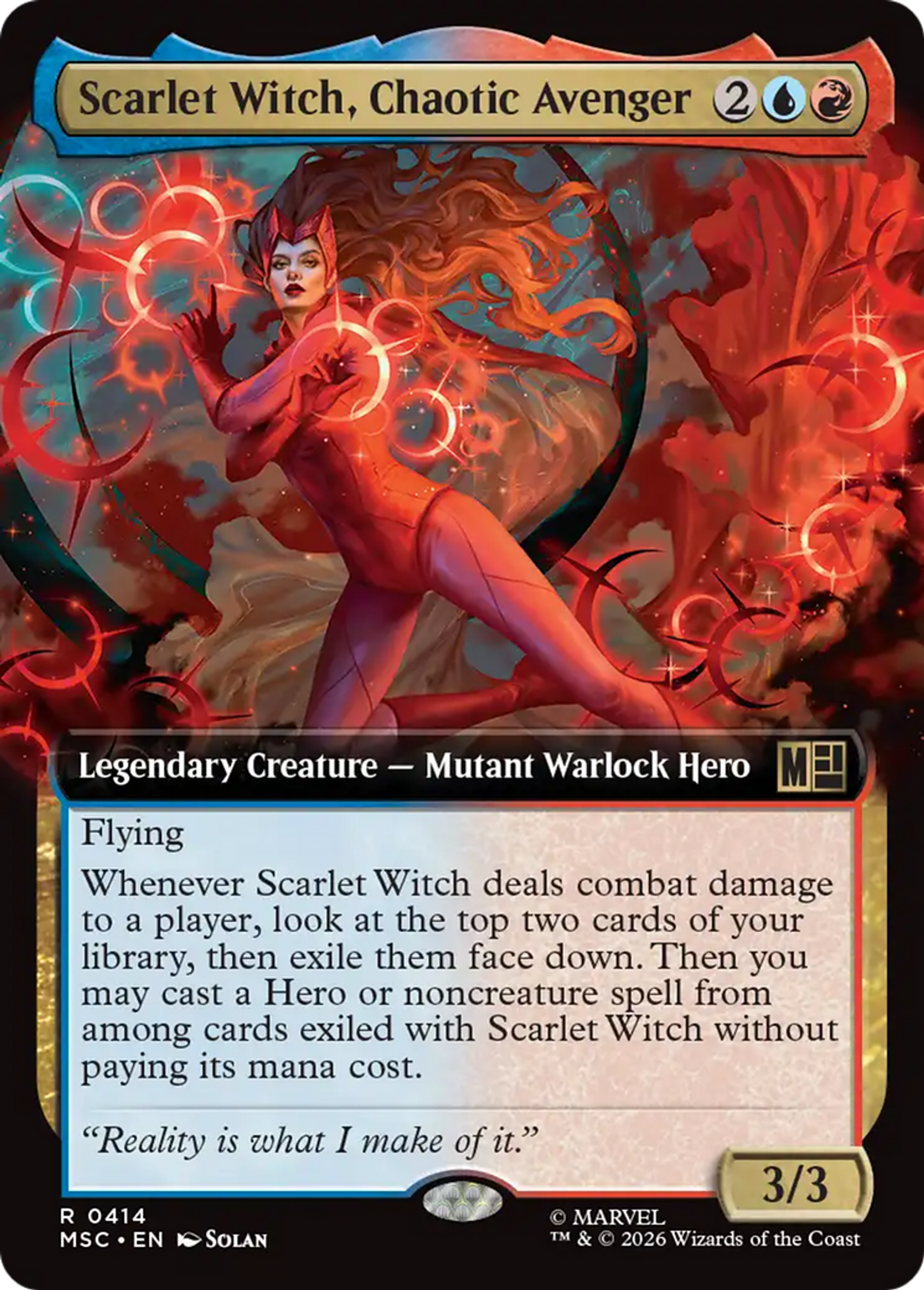 Scarlet Witch, Chaotic Avenger — Marvel Super Heroes Commander — Magic: The Gathering