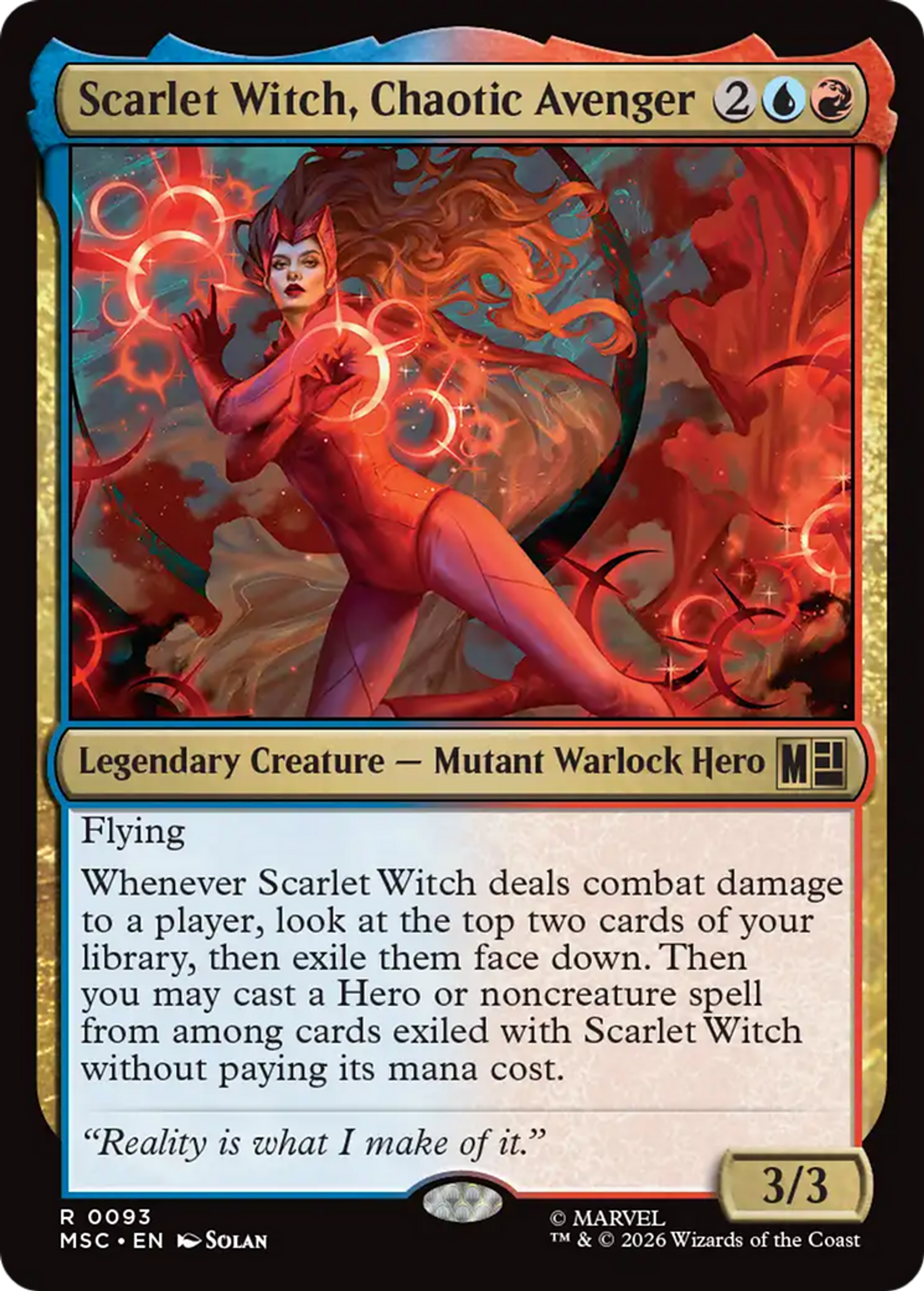 Scarlet Witch, Chaotic Avenger — Marvel Super Heroes Commander — Magic: The Gathering
