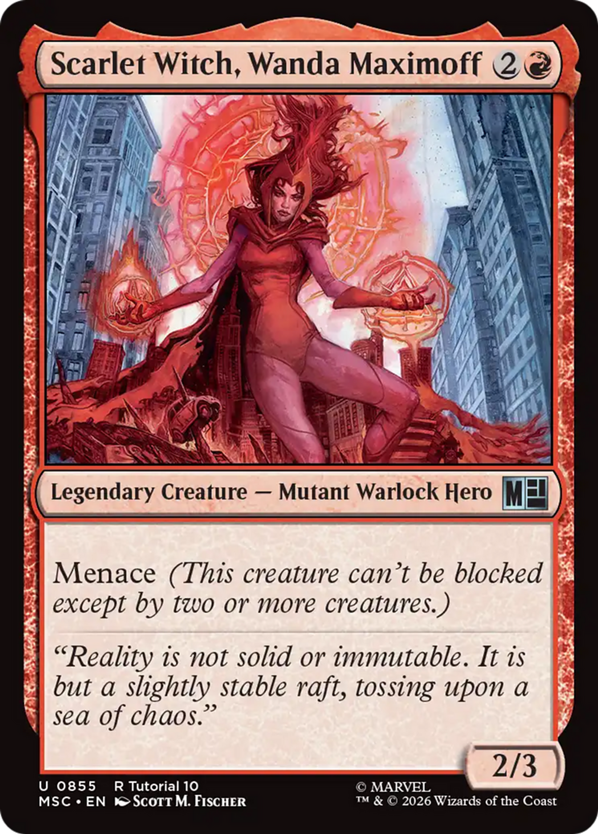 Scarlet Witch, Wanda Maximoff — Marvel Super Heroes Commander — Magic: The Gathering