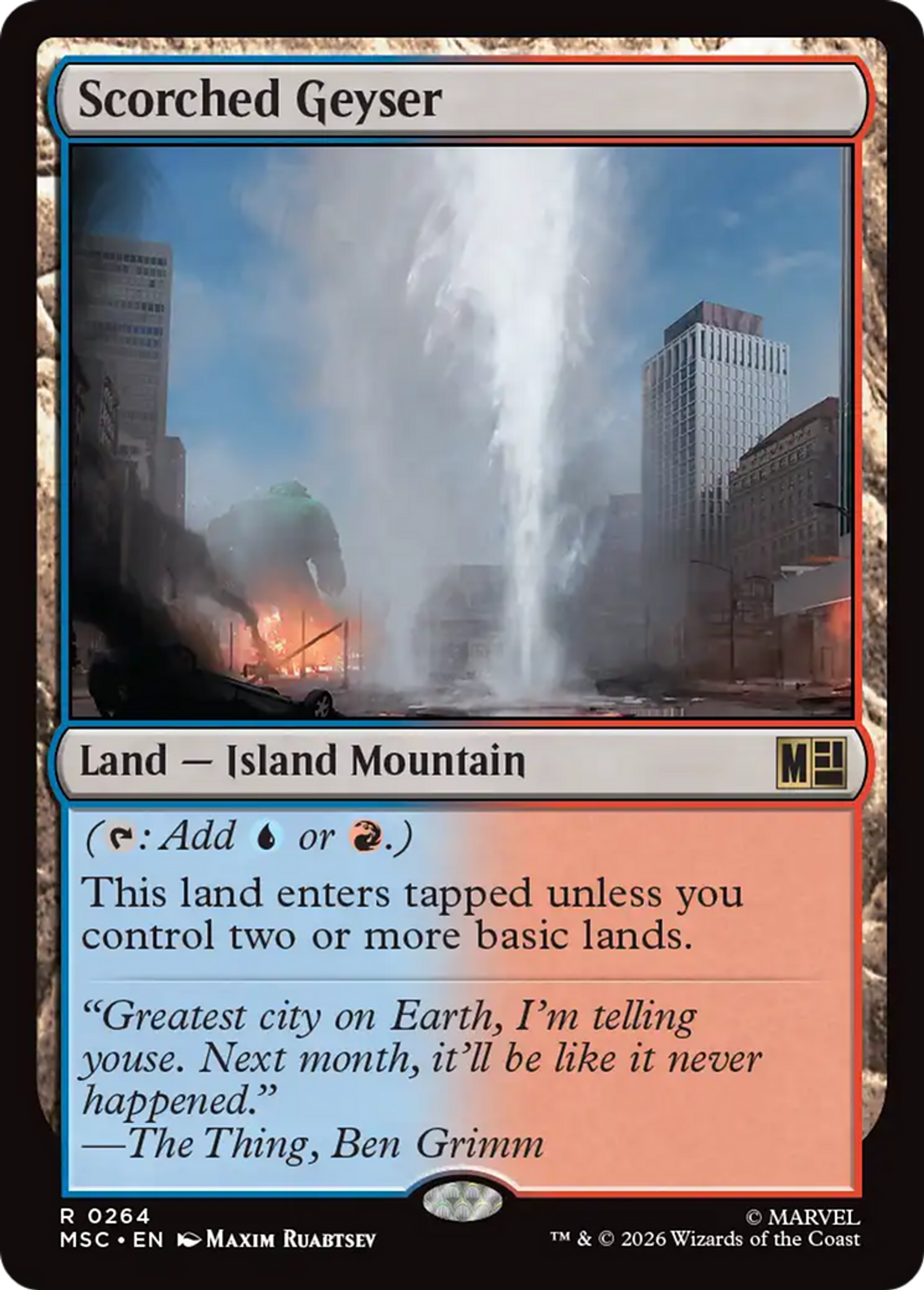 Scorched Geyser — Marvel Super Heroes Commander — Magic: The Gathering