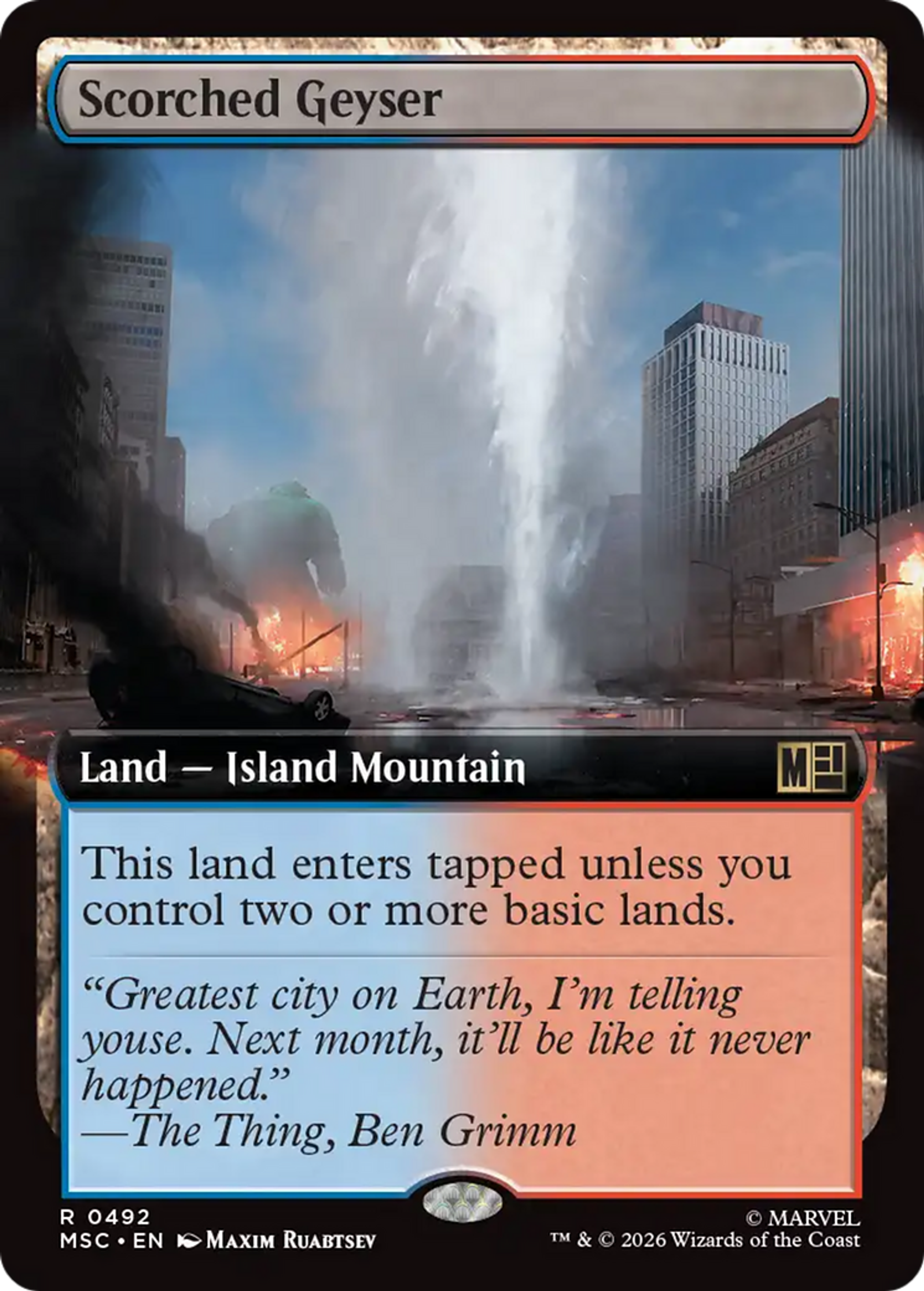 Scorched Geyser — Marvel Super Heroes Commander — Magic: The Gathering