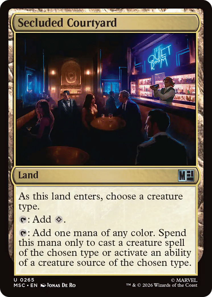 Secluded Courtyard — Marvel Super Heroes Commander — Magic: The Gathering