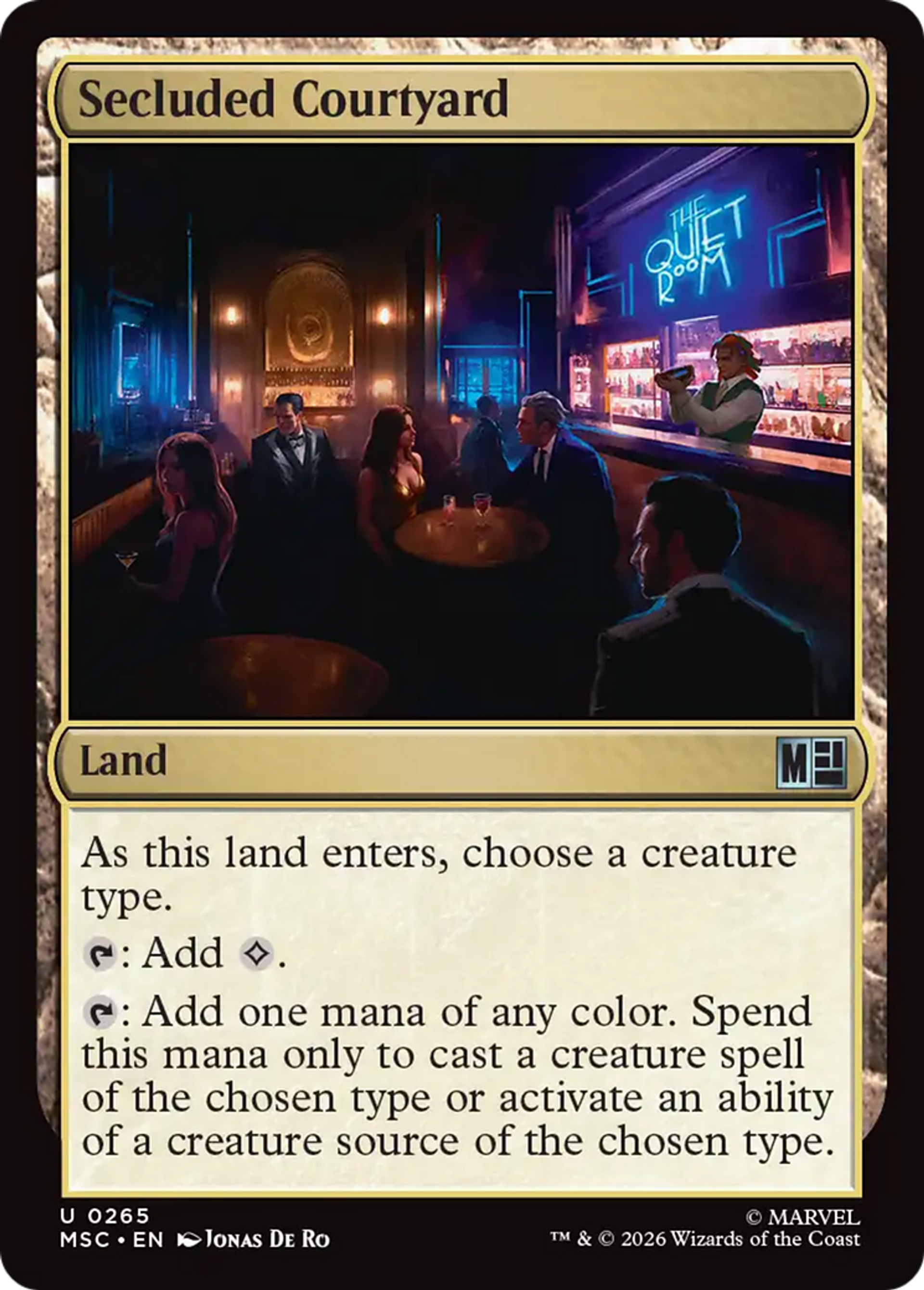 Secluded Courtyard — Marvel Super Heroes Commander — Magic: The Gathering