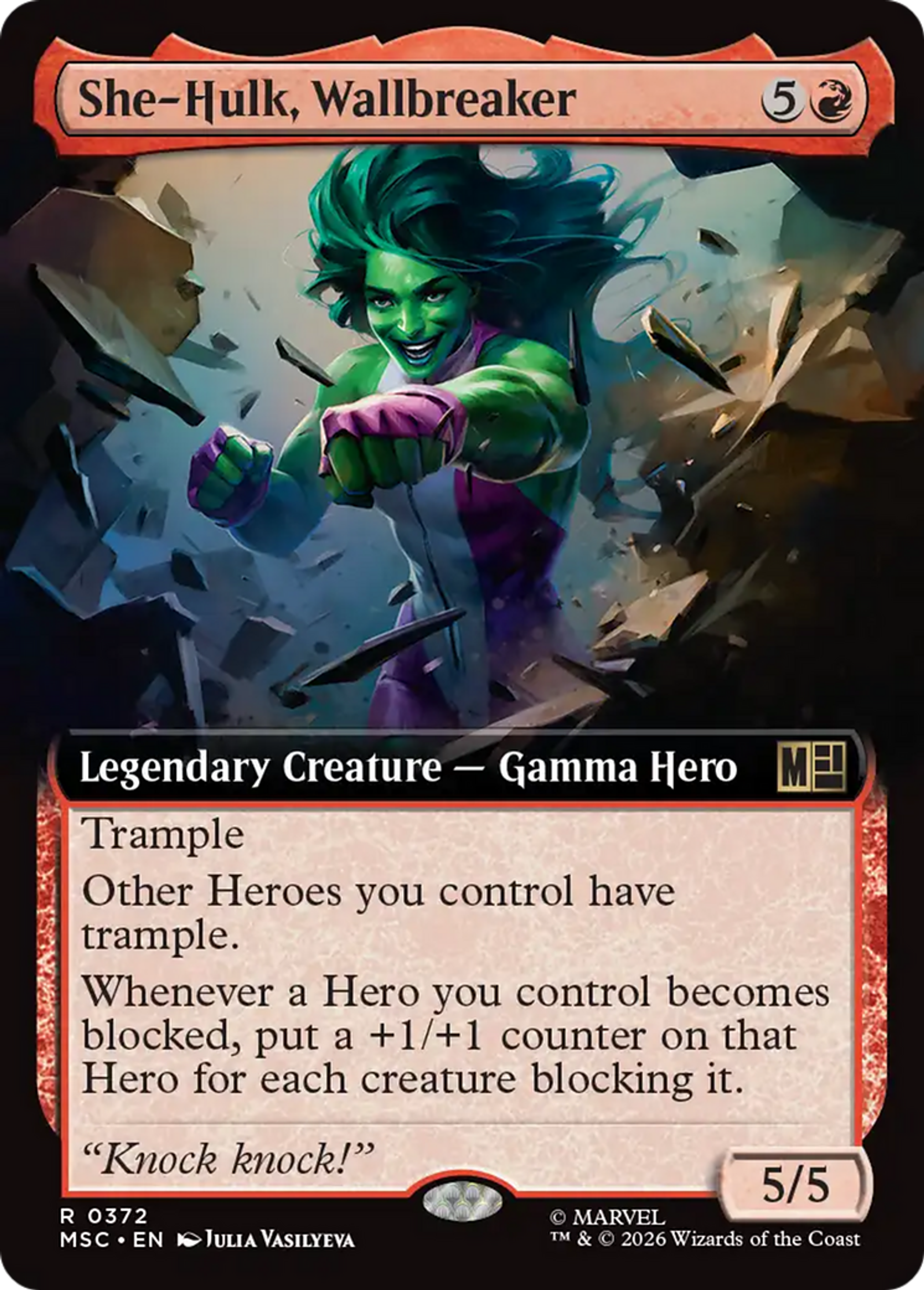 She-Hulk, Wallbreaker — Marvel Super Heroes Commander — Magic: The Gathering