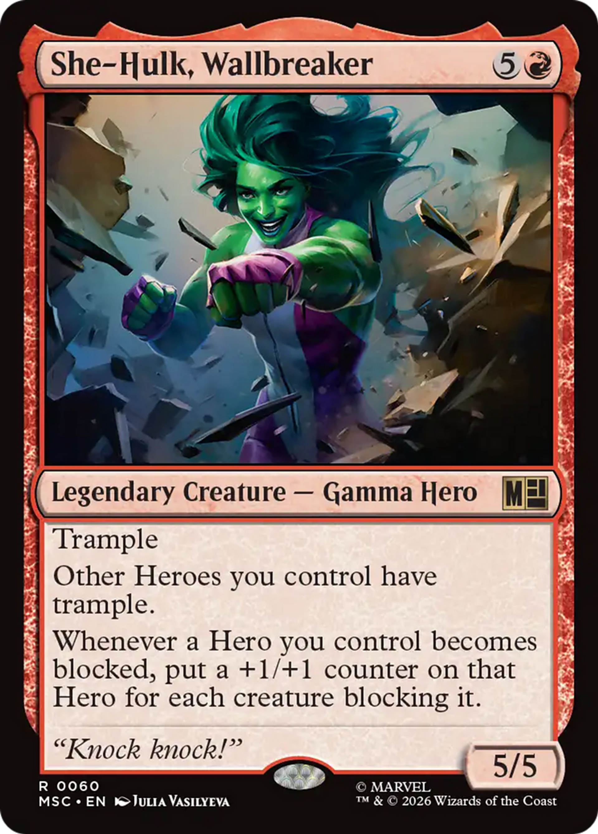 She-Hulk, Wallbreaker — Marvel Super Heroes Commander — Magic: The Gathering