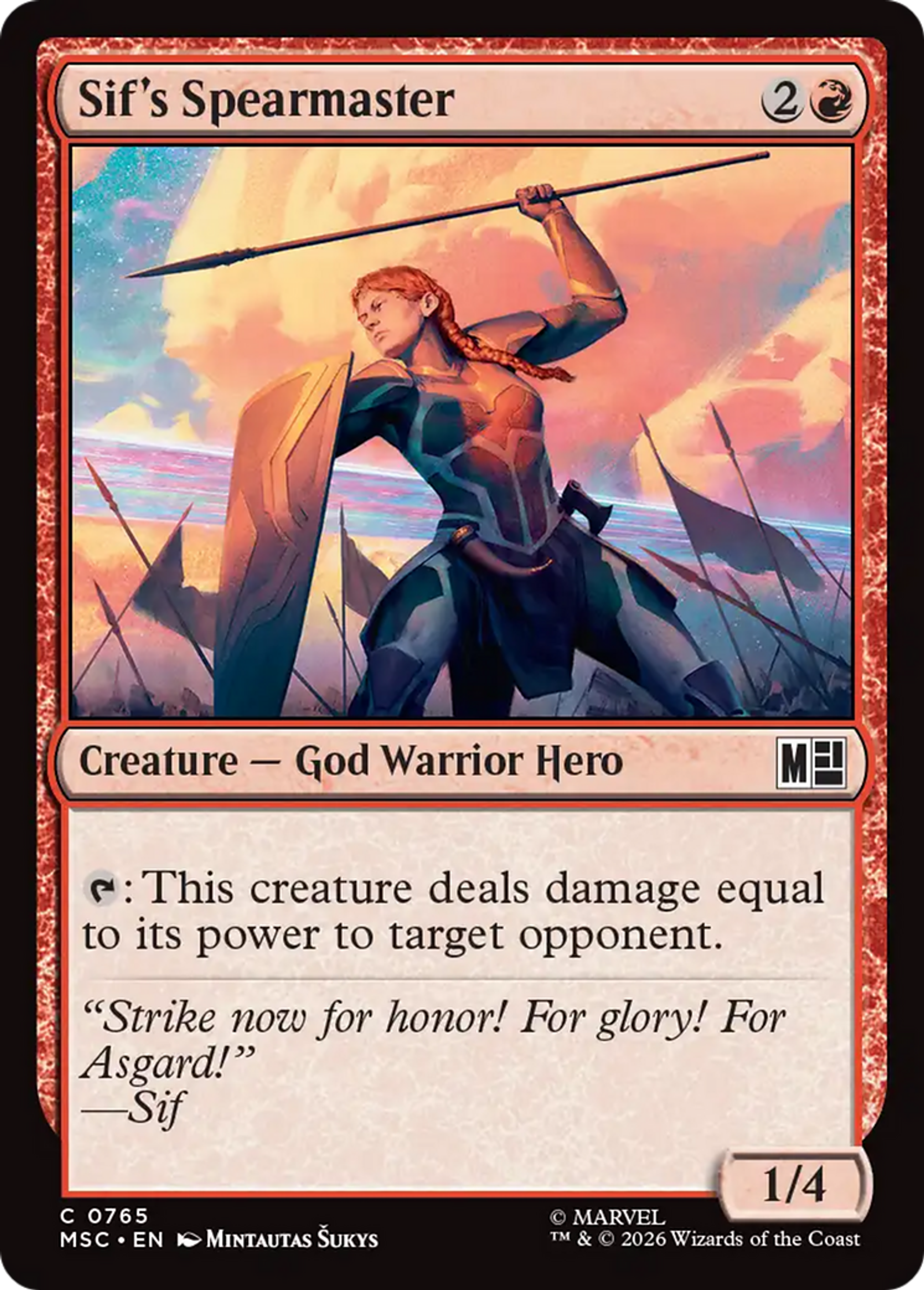 Sif's Spearmaster — Marvel Super Heroes Commander — Magic: The Gathering