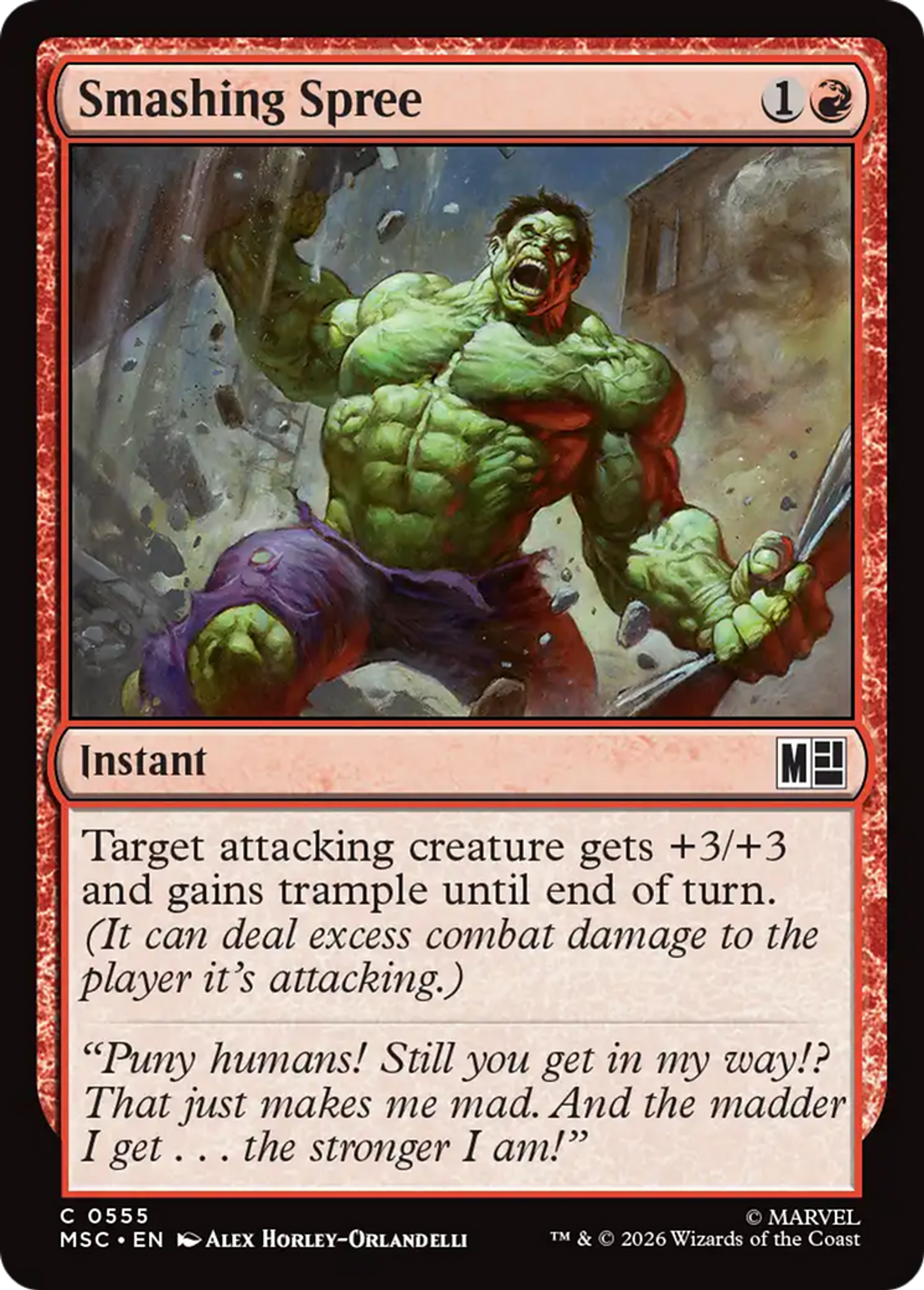 Smashing Spree — Marvel Super Heroes Commander — Magic: The Gathering