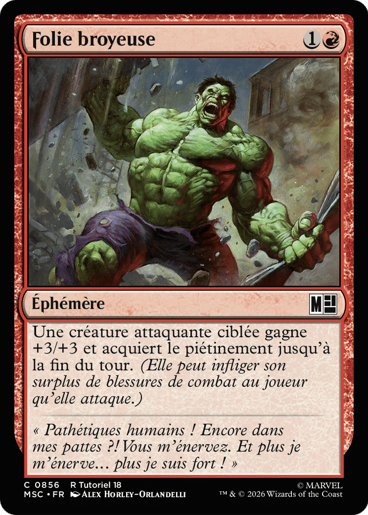 Folie broyeuse — Marvel Super Heroes Commander — Magic: The Gathering