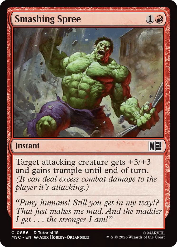 Smashing Spree — Marvel Super Heroes Commander — Magic: The Gathering