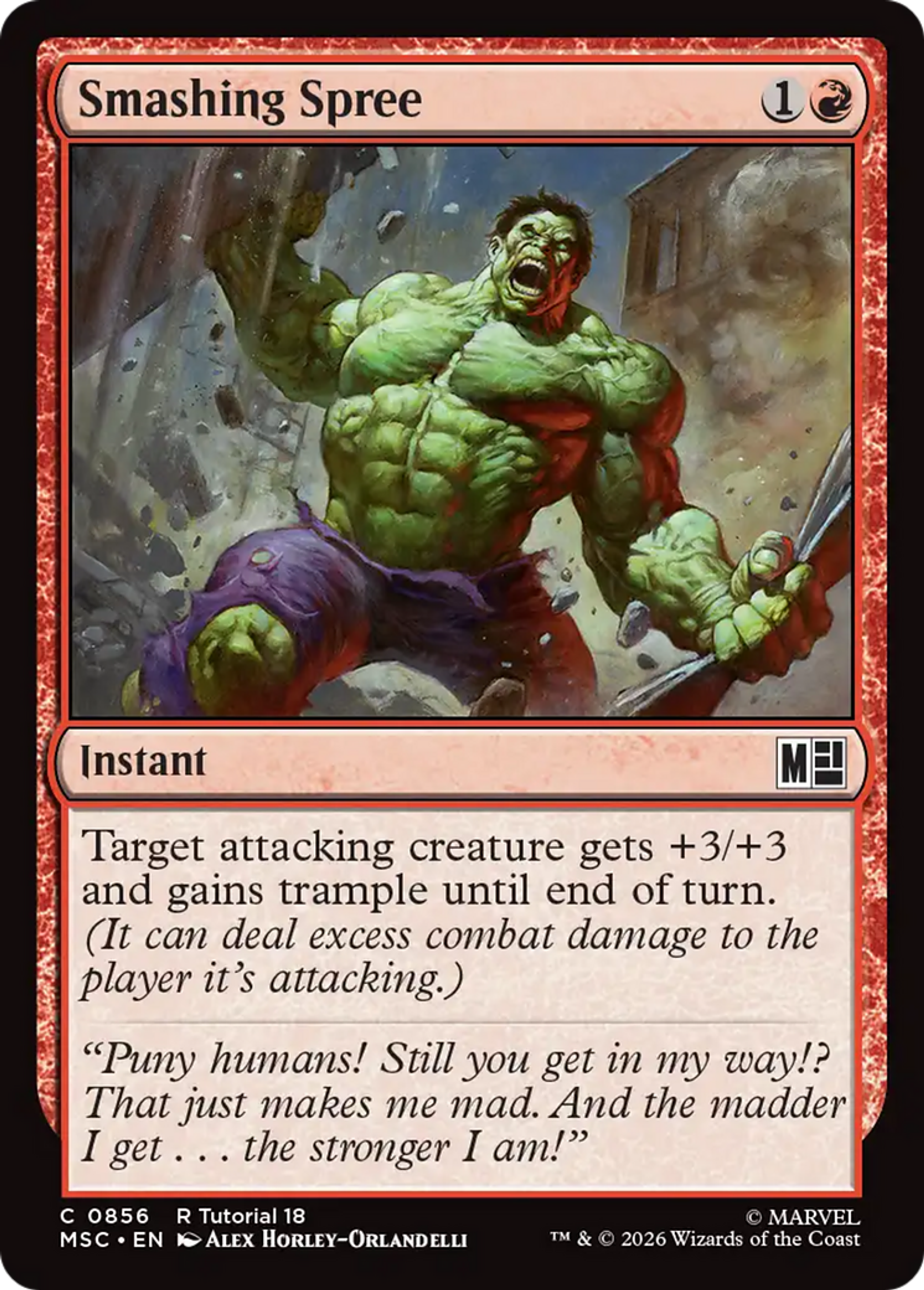 Smashing Spree — Marvel Super Heroes Commander — Magic: The Gathering