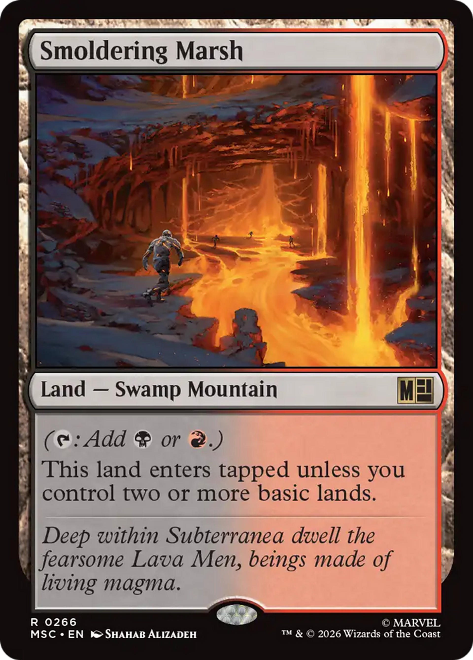 Smoldering Marsh — Marvel Super Heroes Commander — Magic: The Gathering
