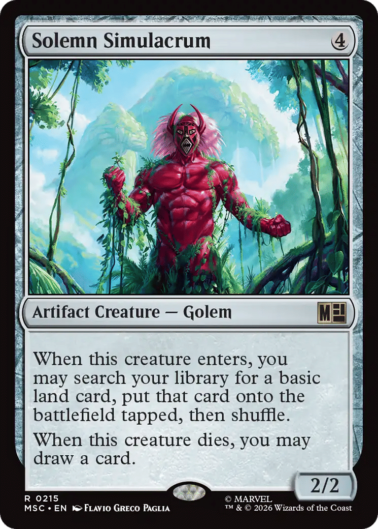Solemn Simulacrum — Marvel Super Heroes Commander — Magic: The Gathering