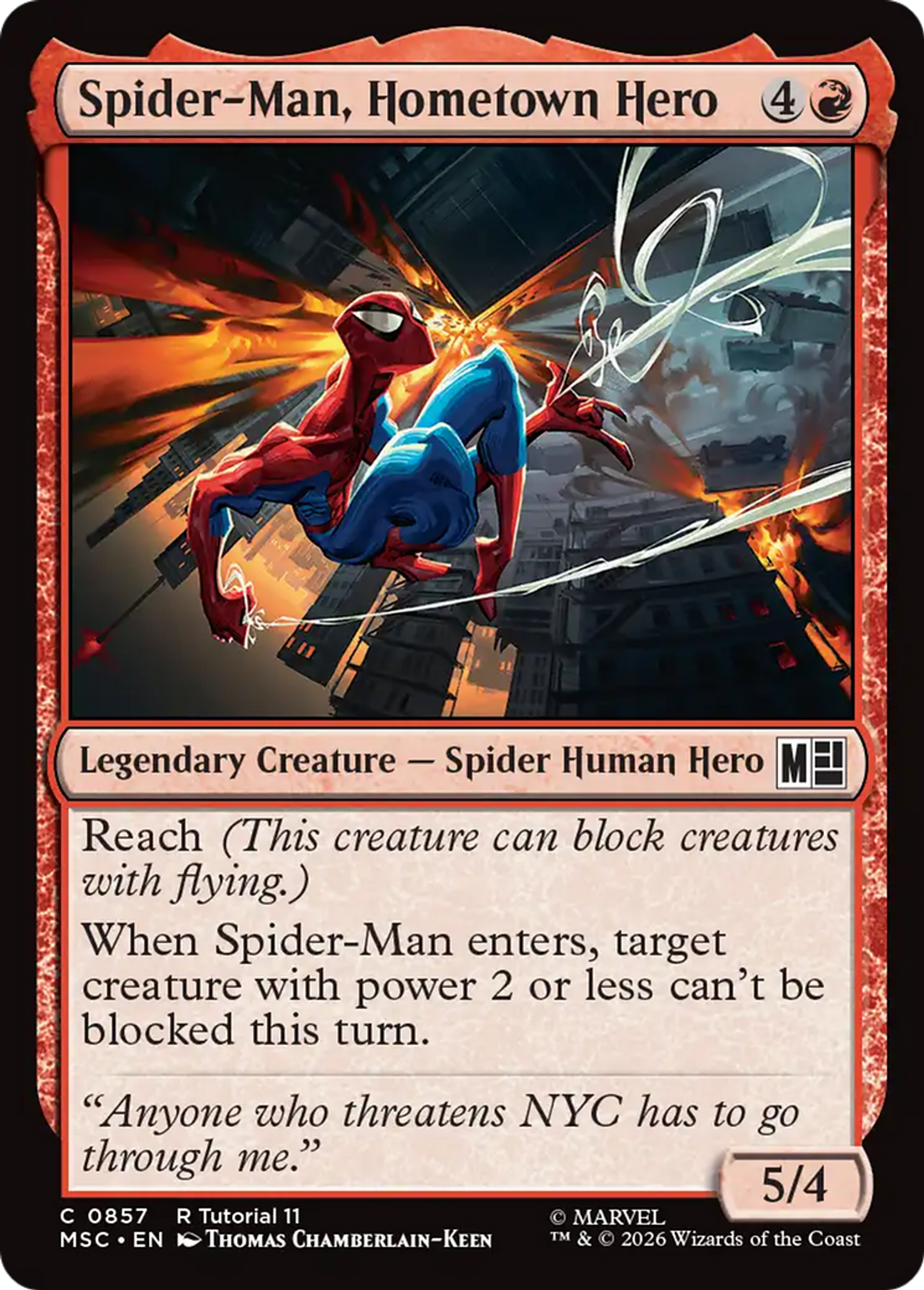 Spider-Man, Hometown Hero — Marvel Super Heroes Commander — Magic: The Gathering