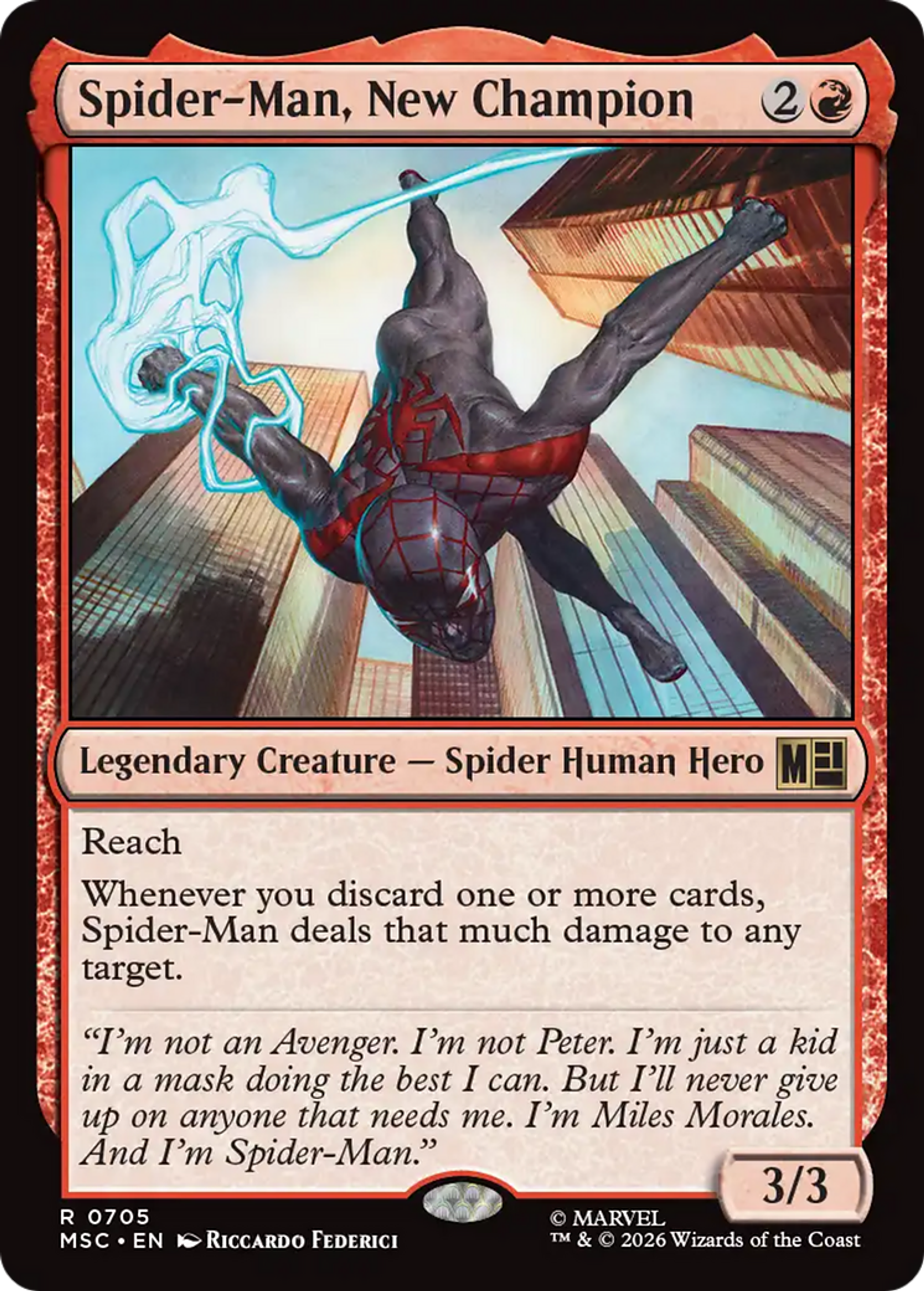Spider-Man, New Champion — Marvel Super Heroes Commander — Magic: The Gathering