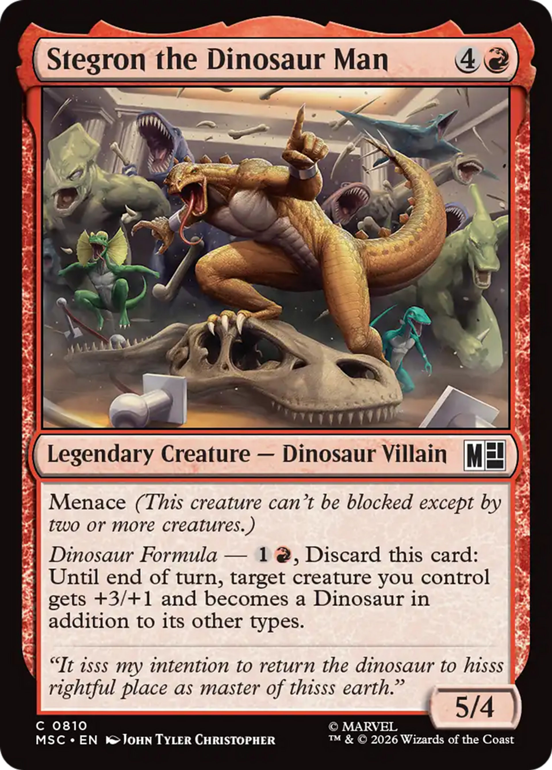 Stegron the Dinosaur Man — Marvel Super Heroes Commander — Magic: The Gathering