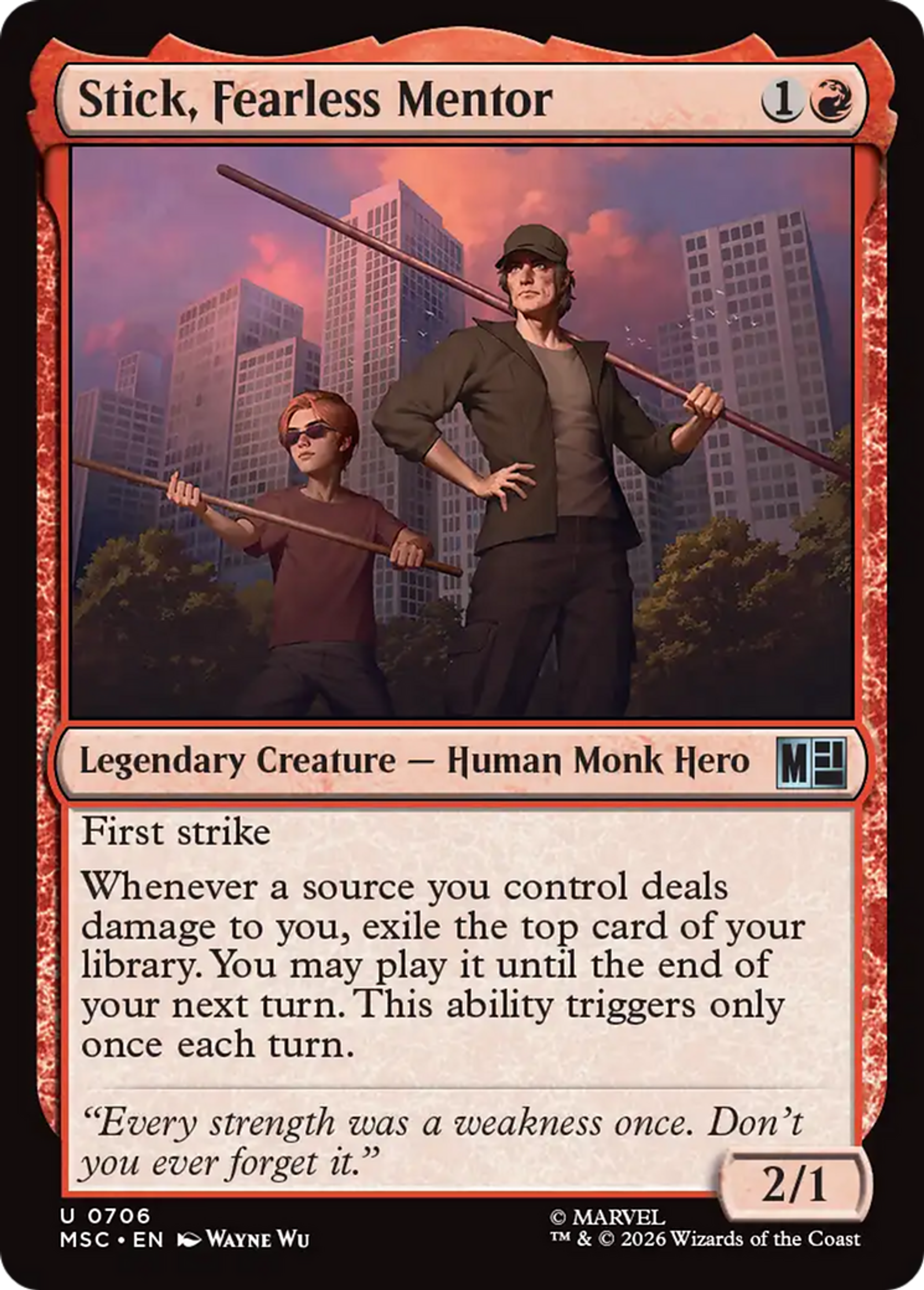 Stick, Fearless Mentor — Marvel Super Heroes Commander — Magic: The Gathering