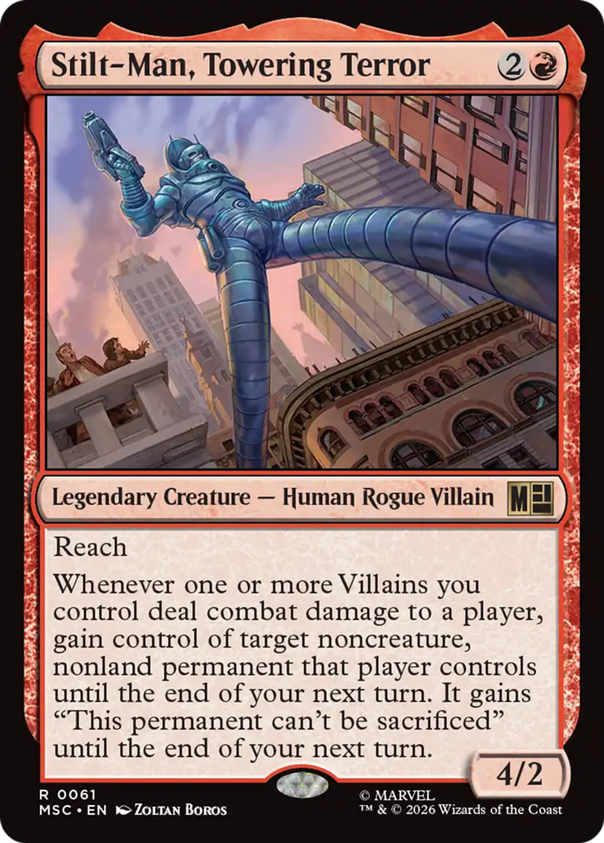 Stilt-Man, Towering Terror — Marvel Super Heroes Commander — Magic: The Gathering