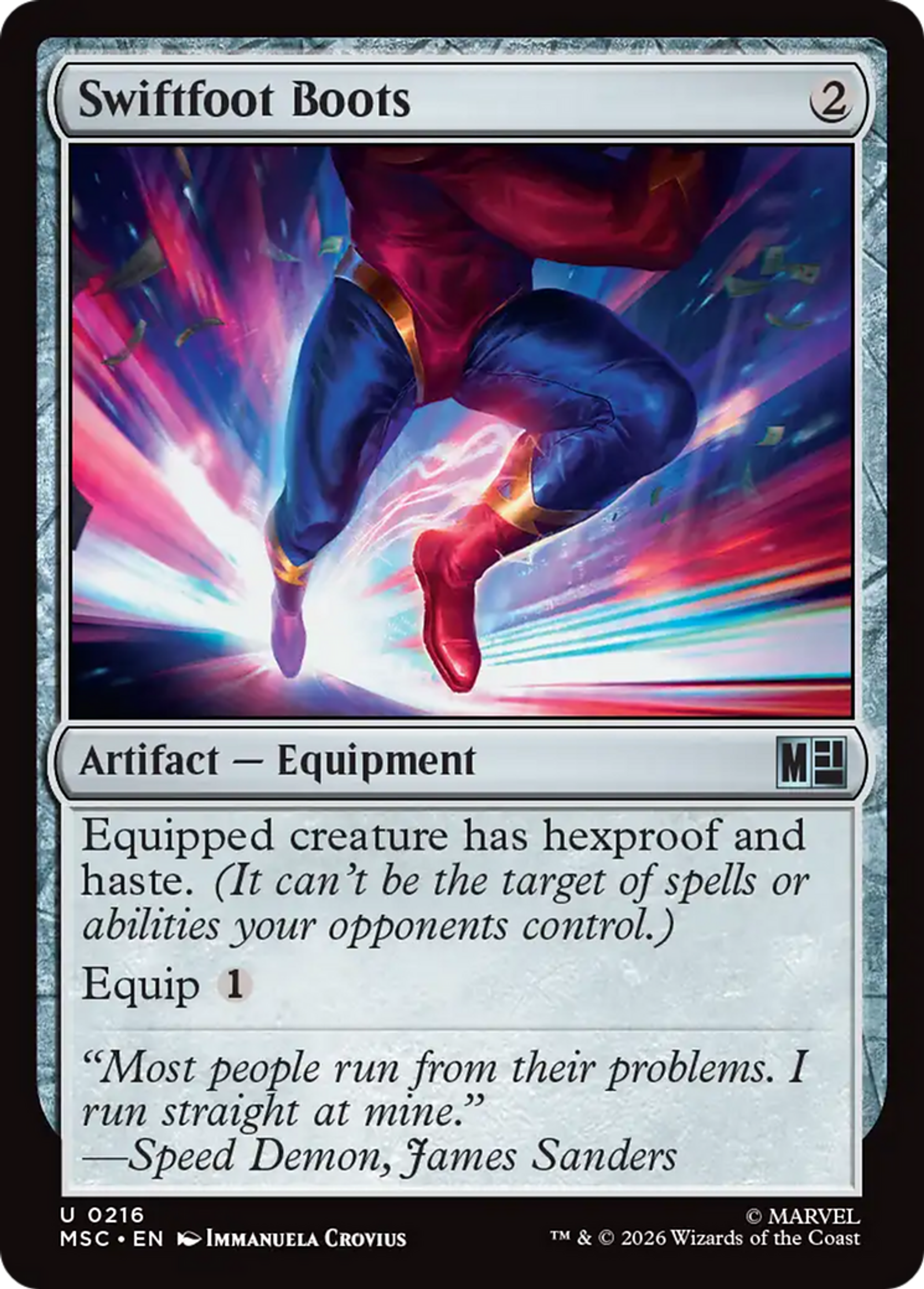 Swiftfoot Boots — Marvel Super Heroes Commander — Magic: The Gathering