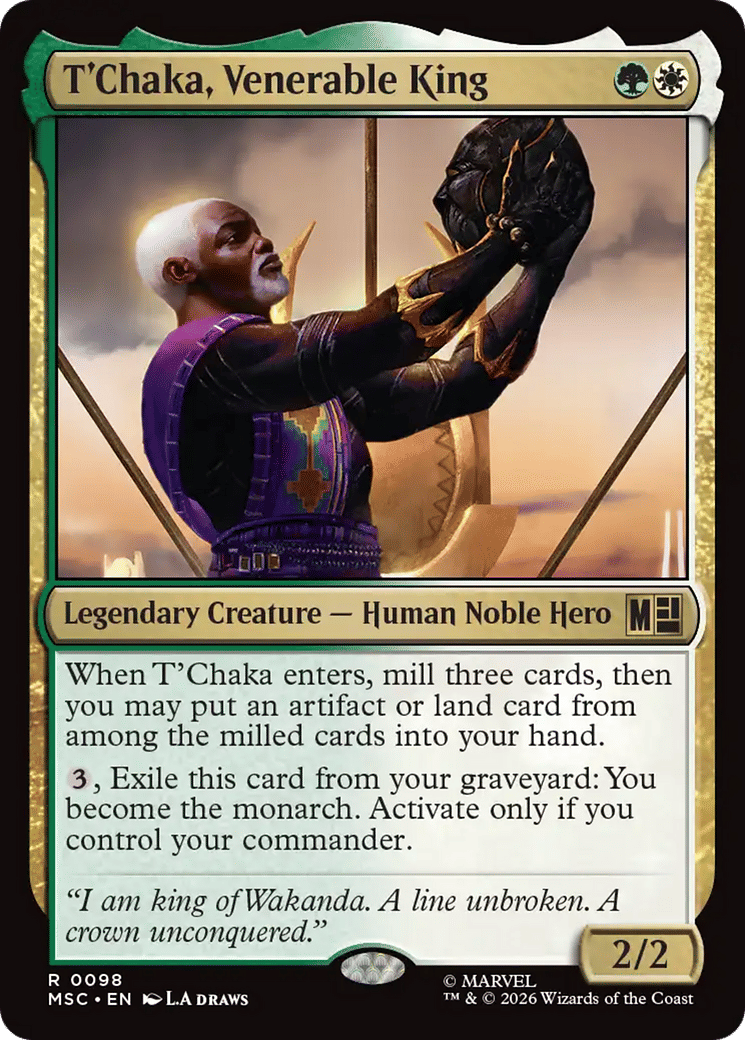 T'Chaka, Venerable King — Marvel Super Heroes Commander — Magic: The Gathering