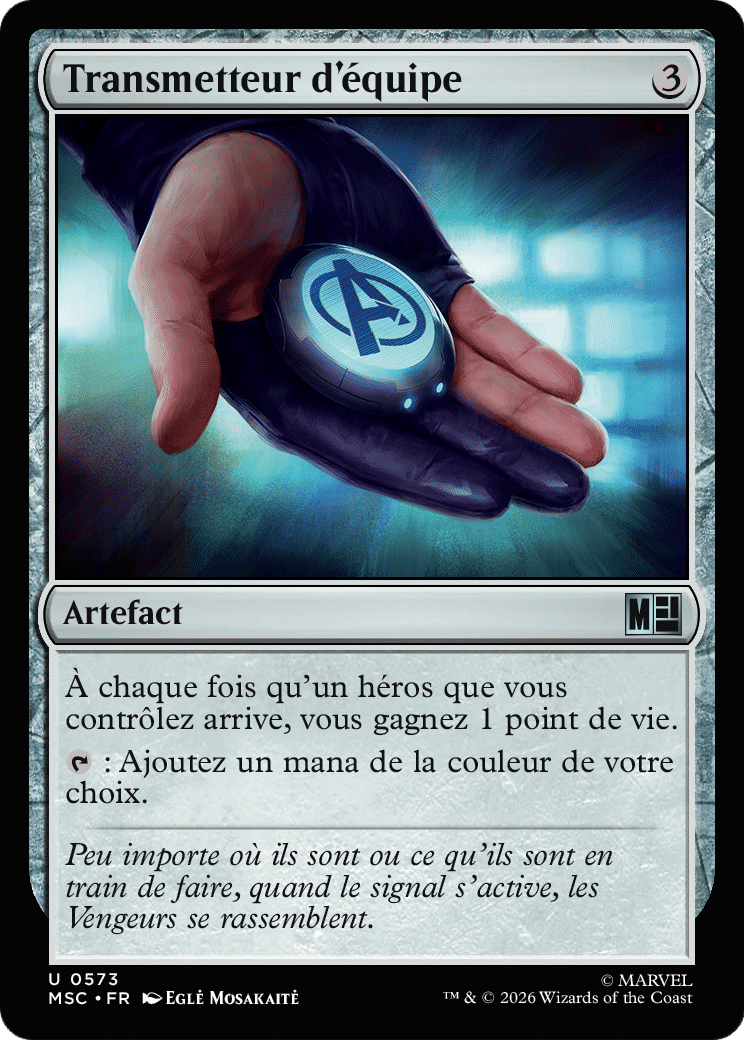 Transmetteur d'équipe — Marvel Super Heroes Commander — Magic: The Gathering