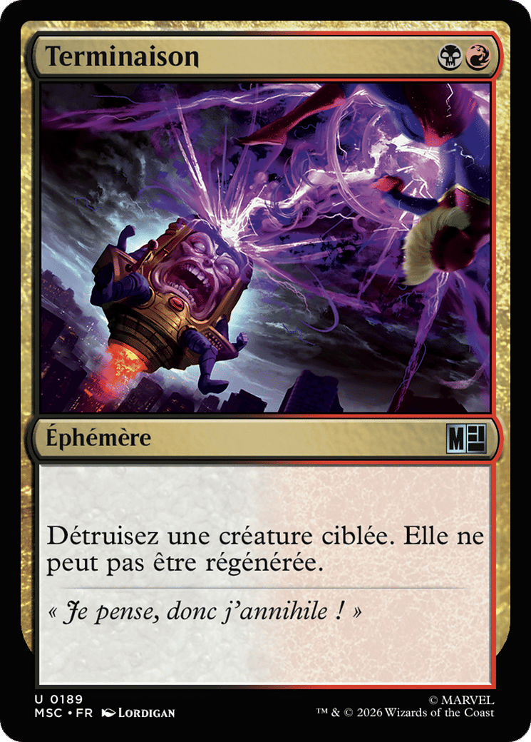 Terminaison — Marvel Super Heroes Commander — Magic: The Gathering