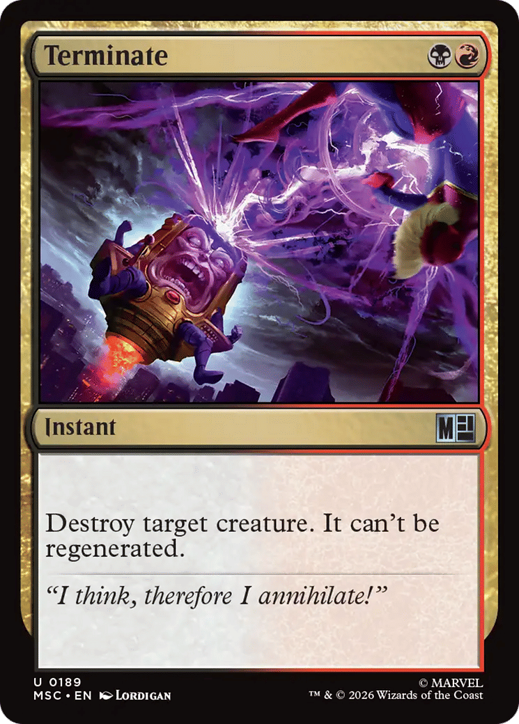 Terminate — Marvel Super Heroes Commander — Magic: The Gathering