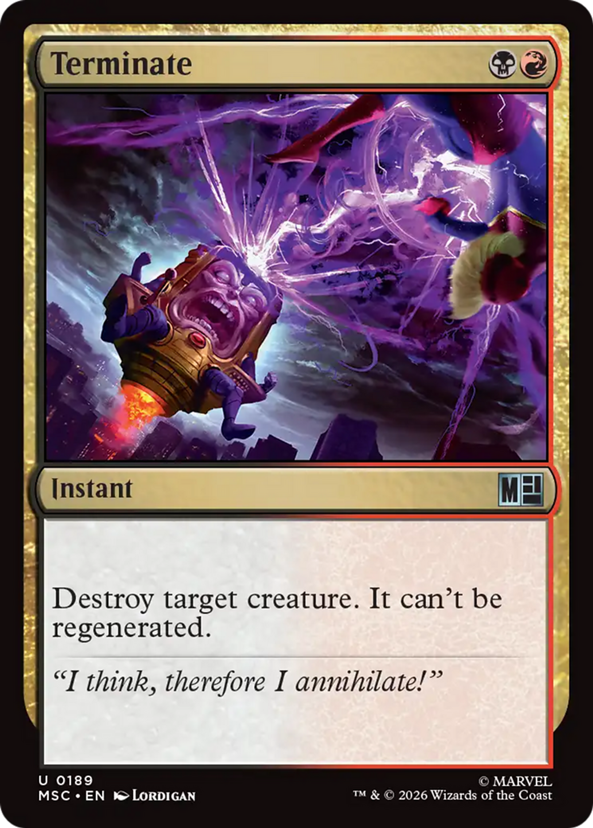 Terminate — Marvel Super Heroes Commander — Magic: The Gathering