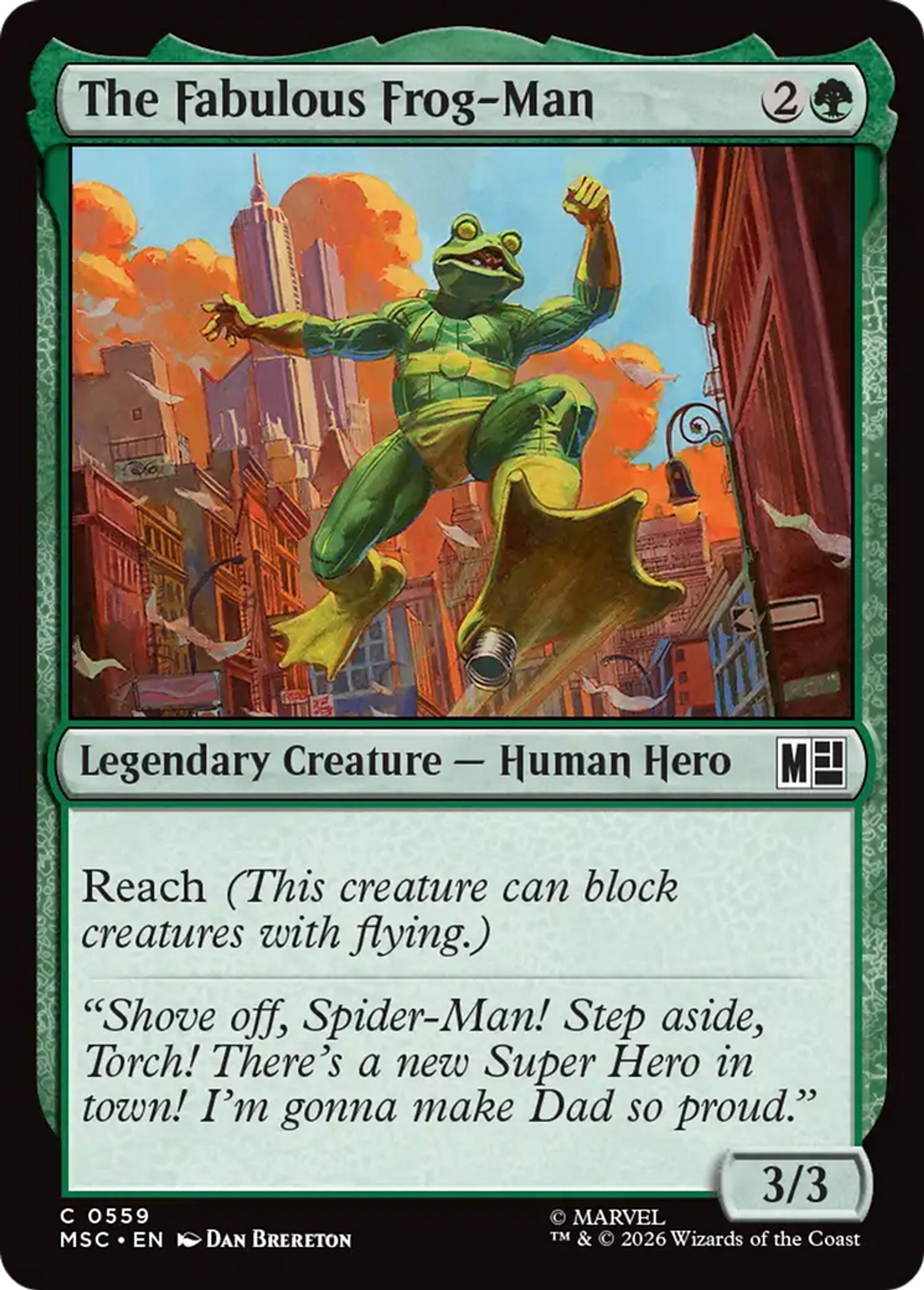 The Fabulous Frog-Man — Marvel Super Heroes Commander — Magic: The Gathering