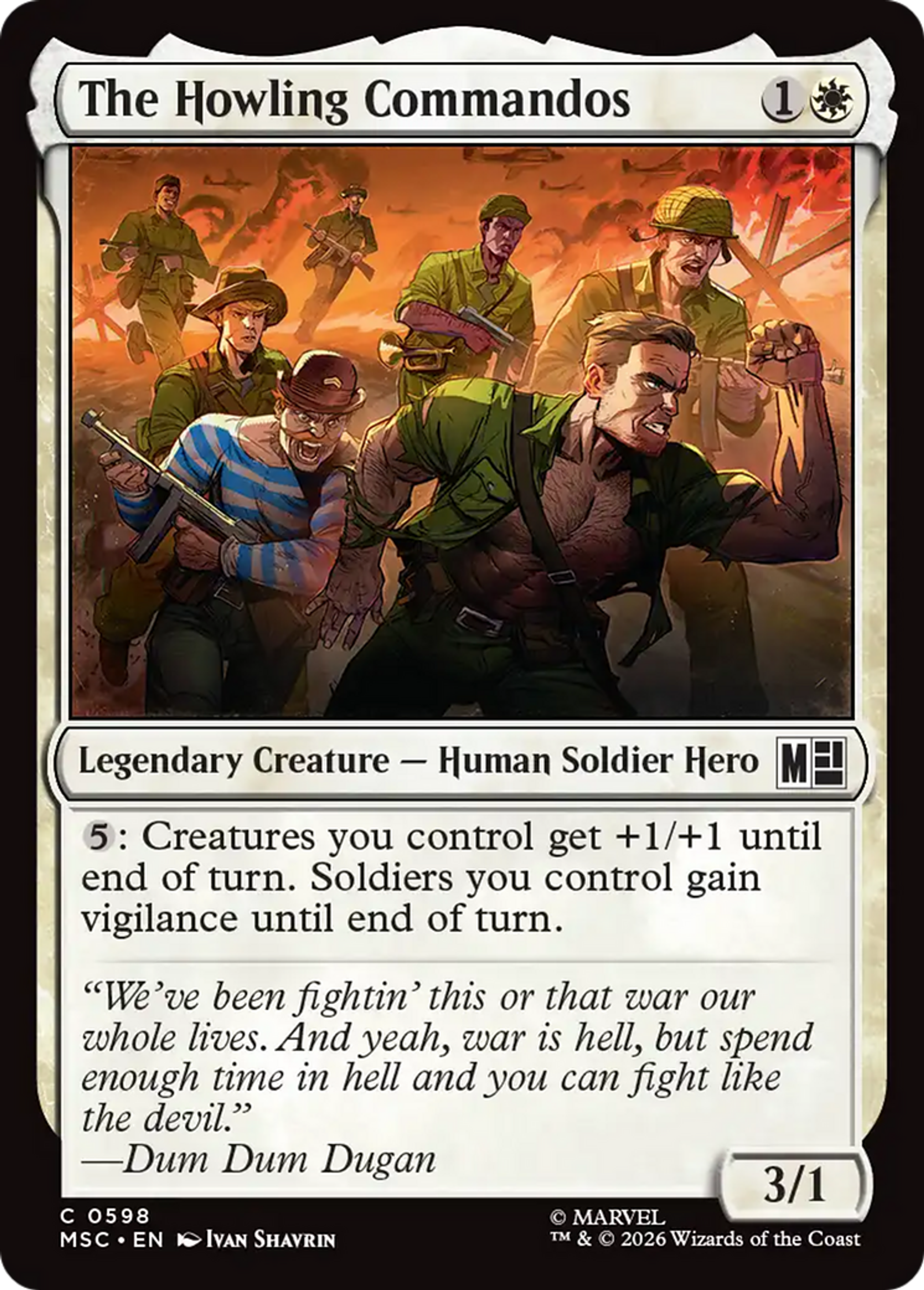 The Howling Commandos — Marvel Super Heroes Commander — Magic: The Gathering
