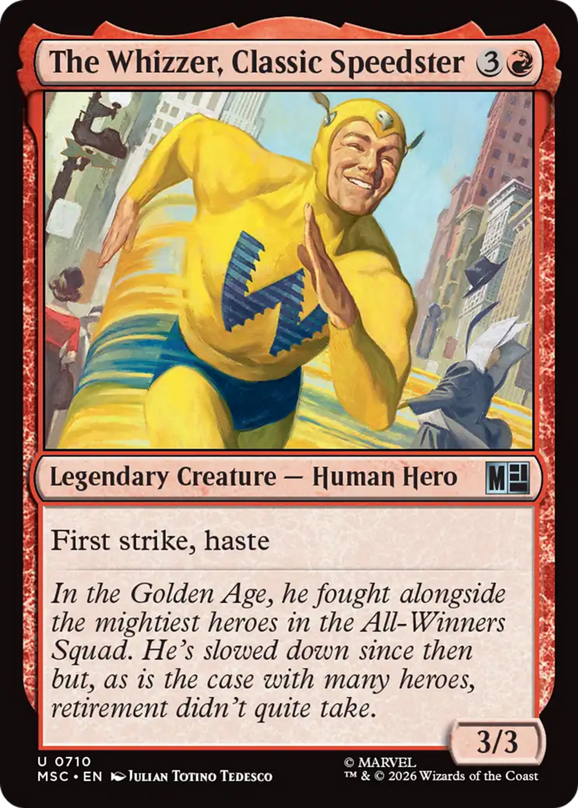 The Whizzer, Classic Speedster — Marvel Super Heroes Commander — Magic: The Gathering