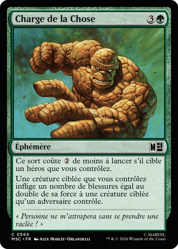 Charge de la Chose — Marvel Super Heroes Commander — Magic: The Gathering
