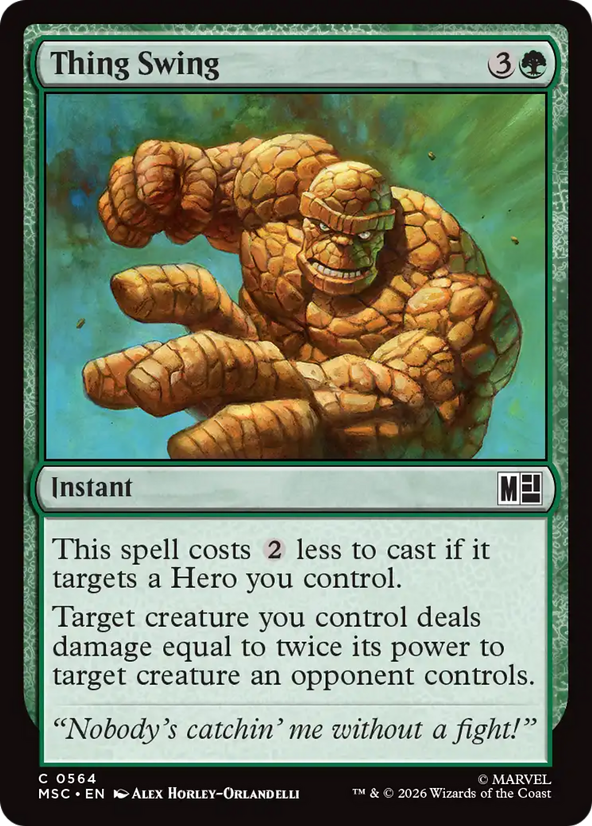 Thing Swing — Marvel Super Heroes Commander — Magic: The Gathering