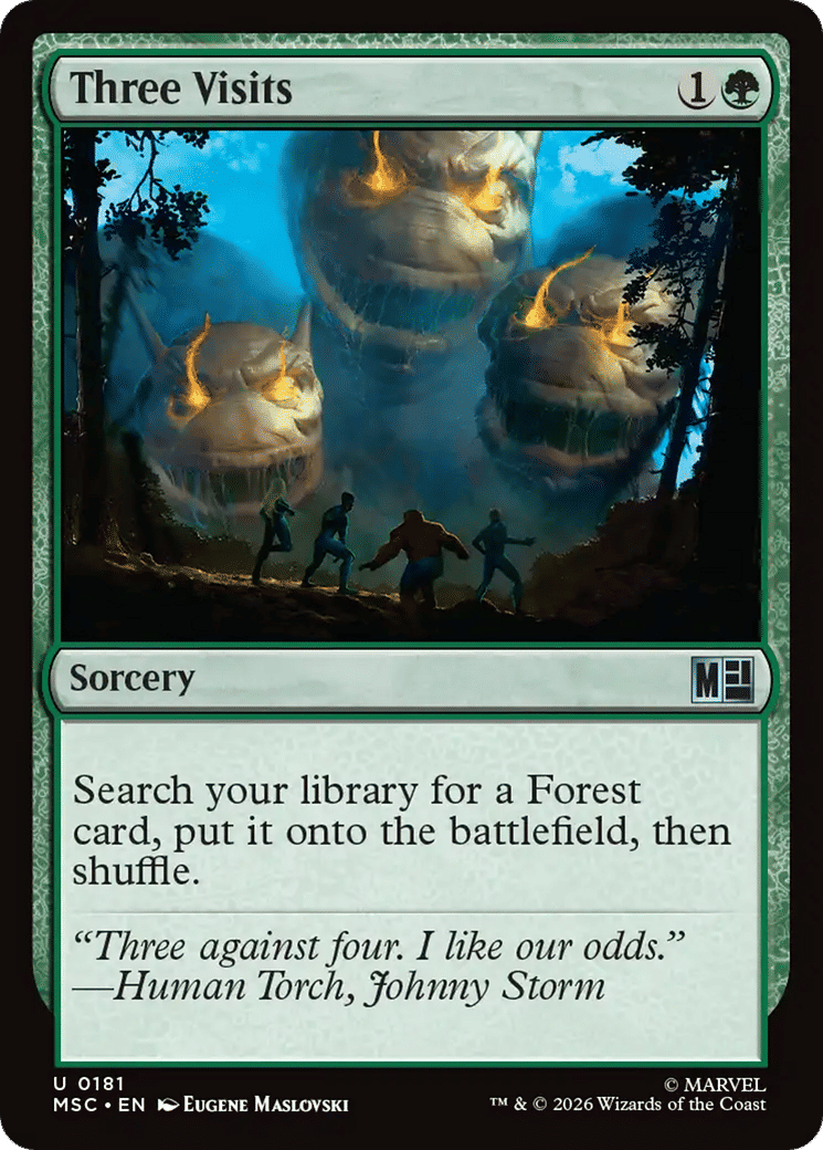Three Visits — Marvel Super Heroes Commander — Magic: The Gathering