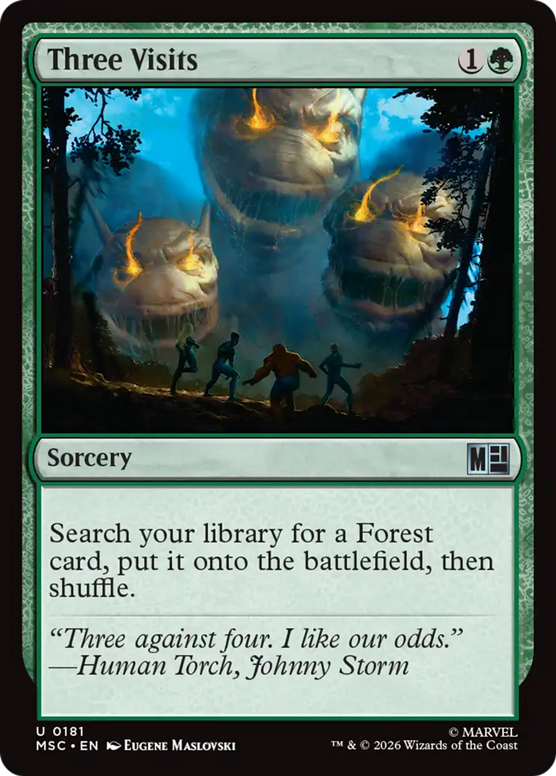 Three Visits — Marvel Super Heroes Commander — Magic: The Gathering