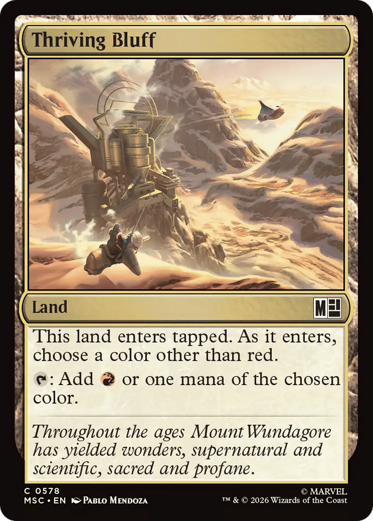 Thriving Bluff — Marvel Super Heroes Commander — Magic: The Gathering