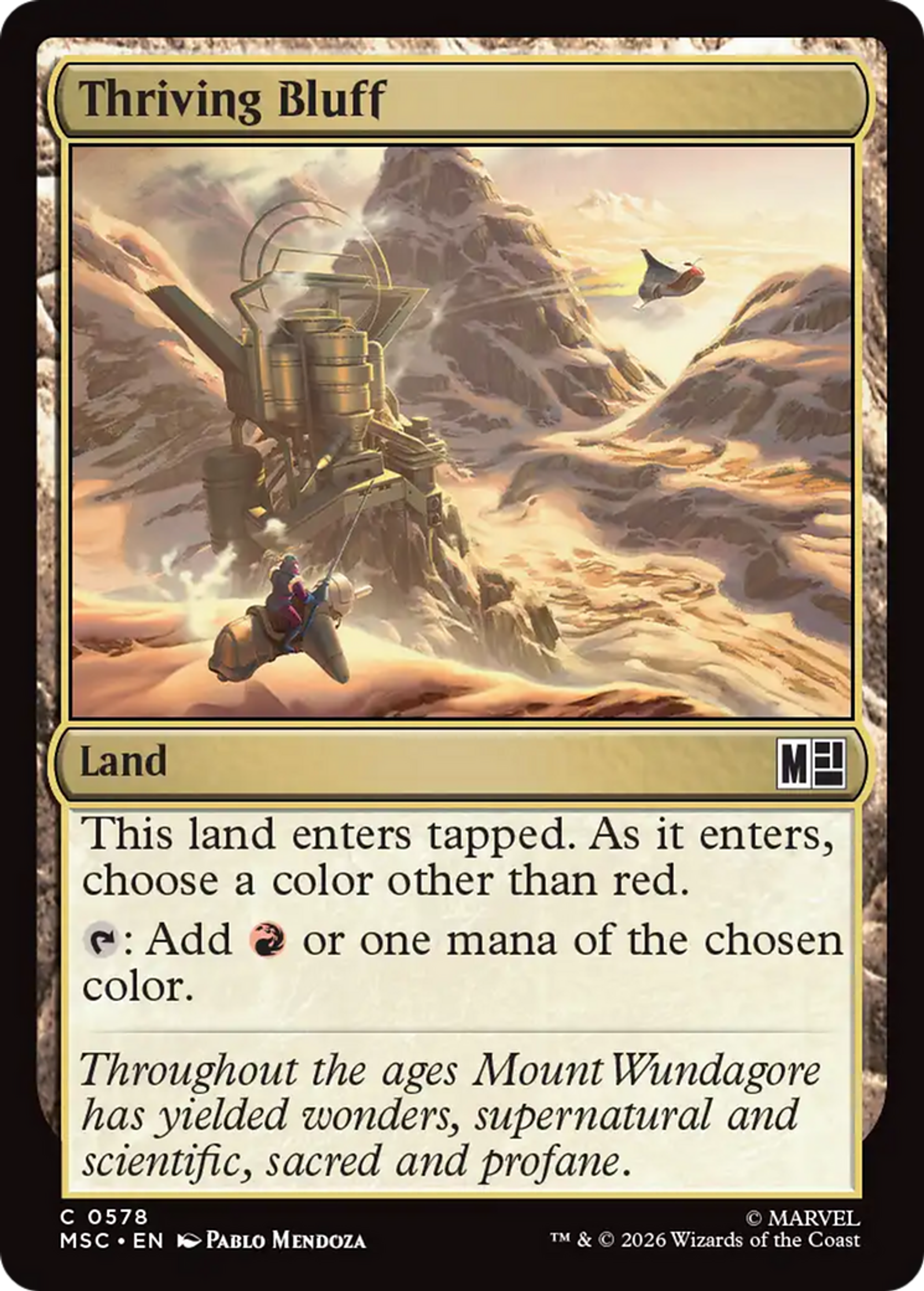 Thriving Bluff — Marvel Super Heroes Commander — Magic: The Gathering