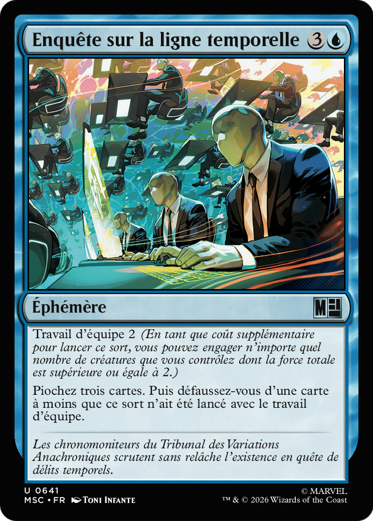 Enquête sur la ligne temporelle — Marvel Super Heroes Commander — Magic: The Gathering