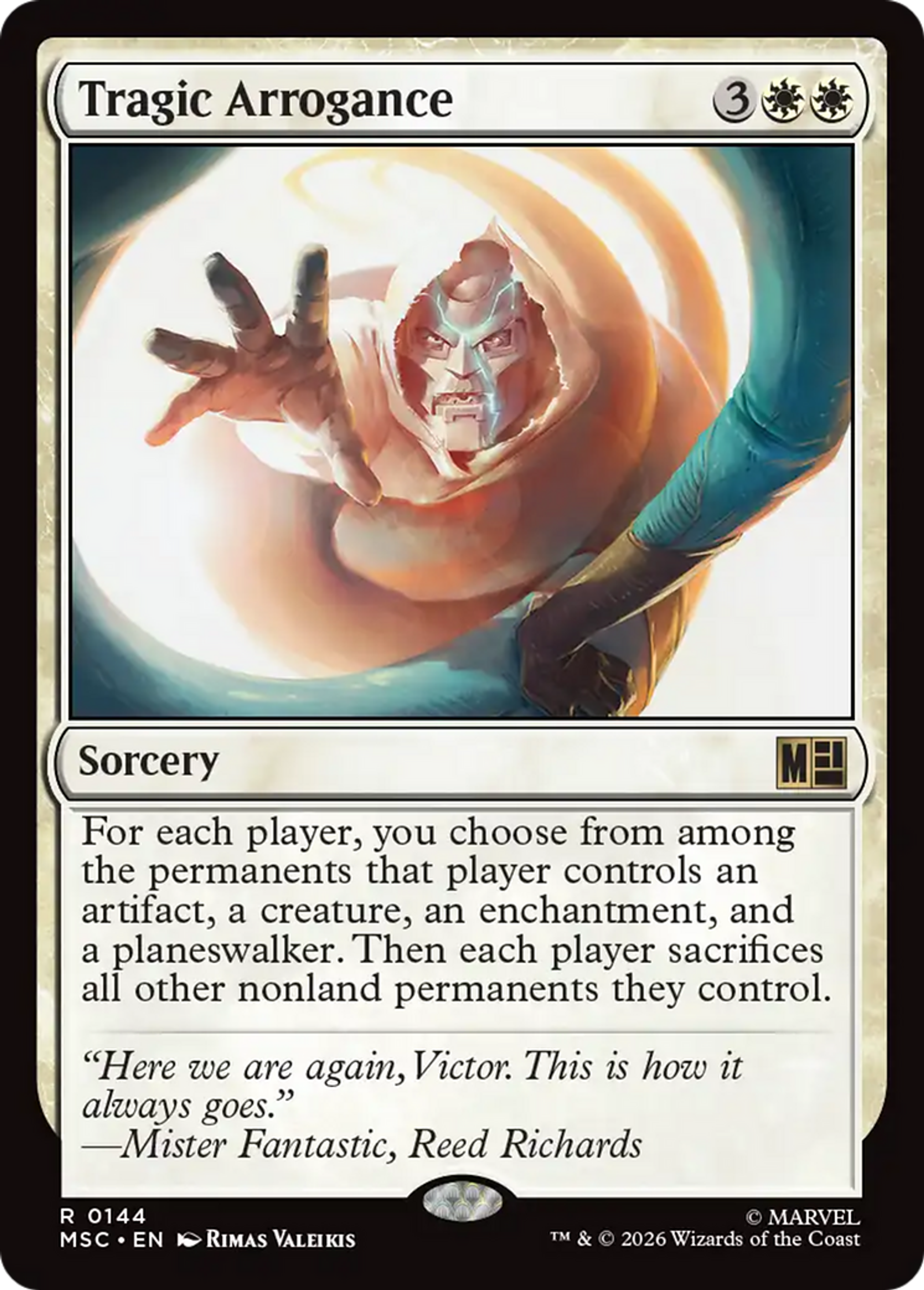 Tragic Arrogance — Marvel Super Heroes Commander — Magic: The Gathering