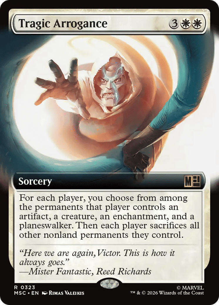 Tragic Arrogance — Marvel Super Heroes Commander — Magic: The Gathering