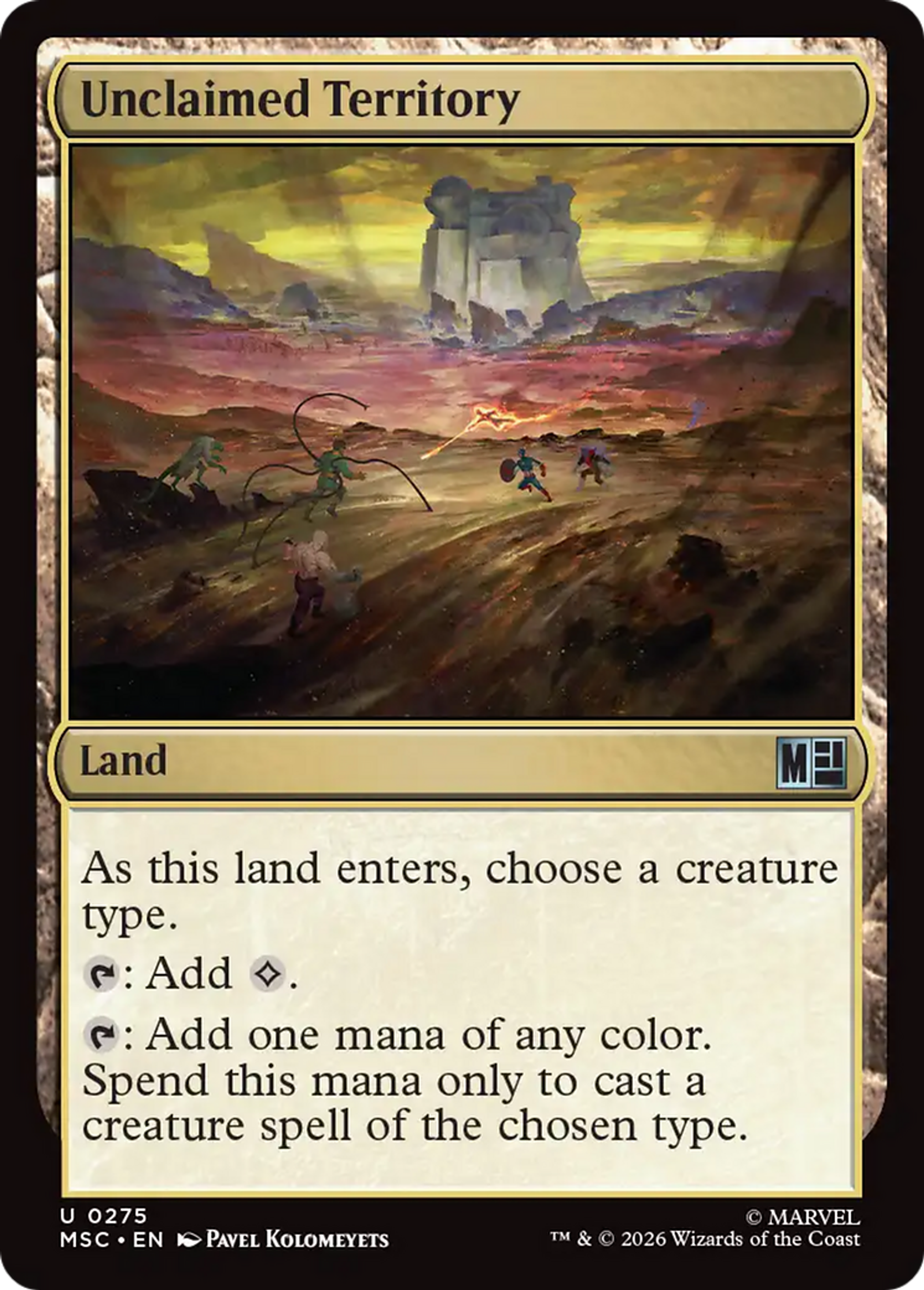 Unclaimed Territory — Marvel Super Heroes Commander — Magic: The Gathering