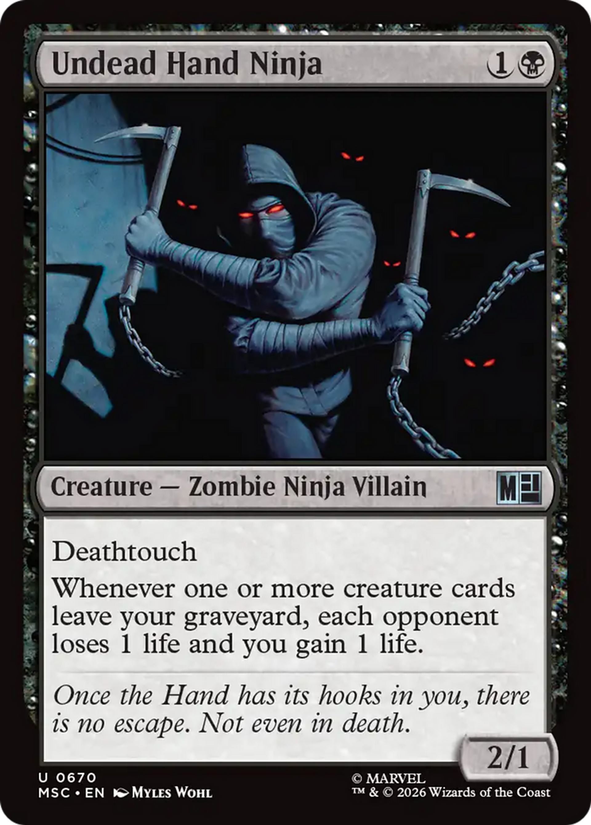 Undead Hand Ninja — Marvel Super Heroes Commander — Magic: The Gathering